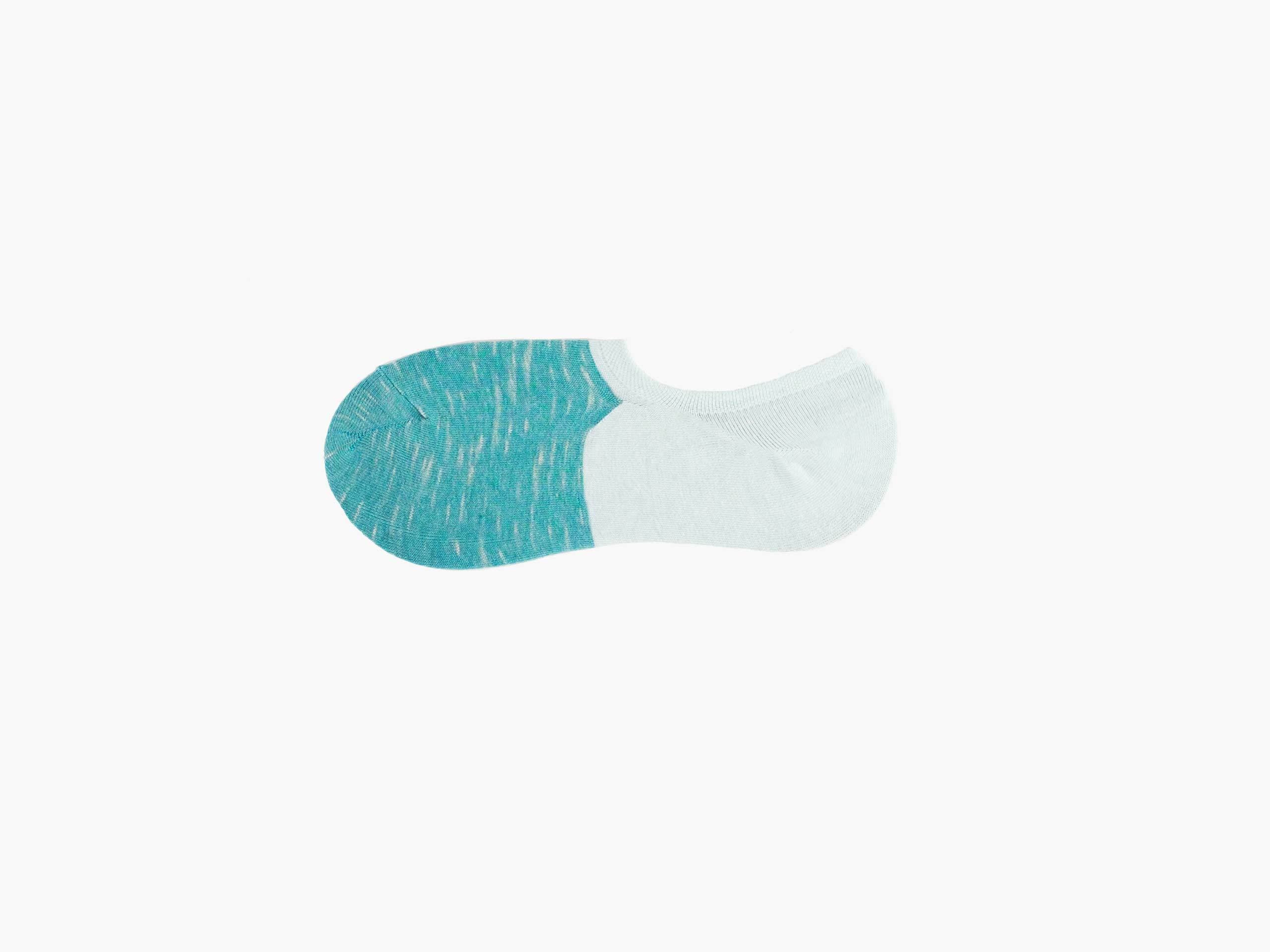 No Show Socks for Men & Women - Breathable Invisible Liner Socks - Green Melange Color - Perfect for Sneakers, Loafers & Dress Shoes