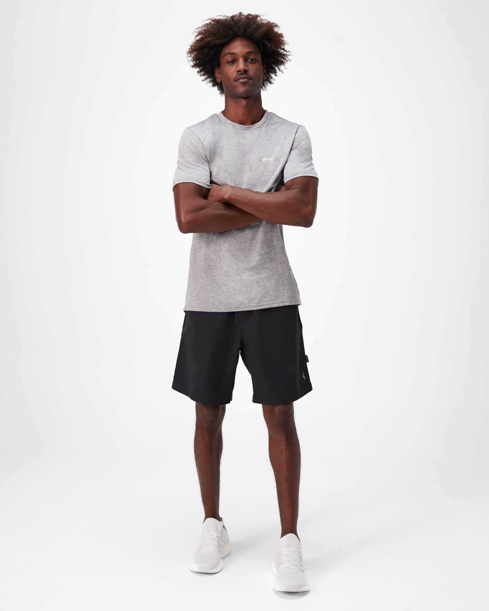 INSPORT Men's Miami Black Running Shorts - Lightweight Breathable Athletic Shorts for Men - Perfect for Running, Gym, and Outdoor Workouts