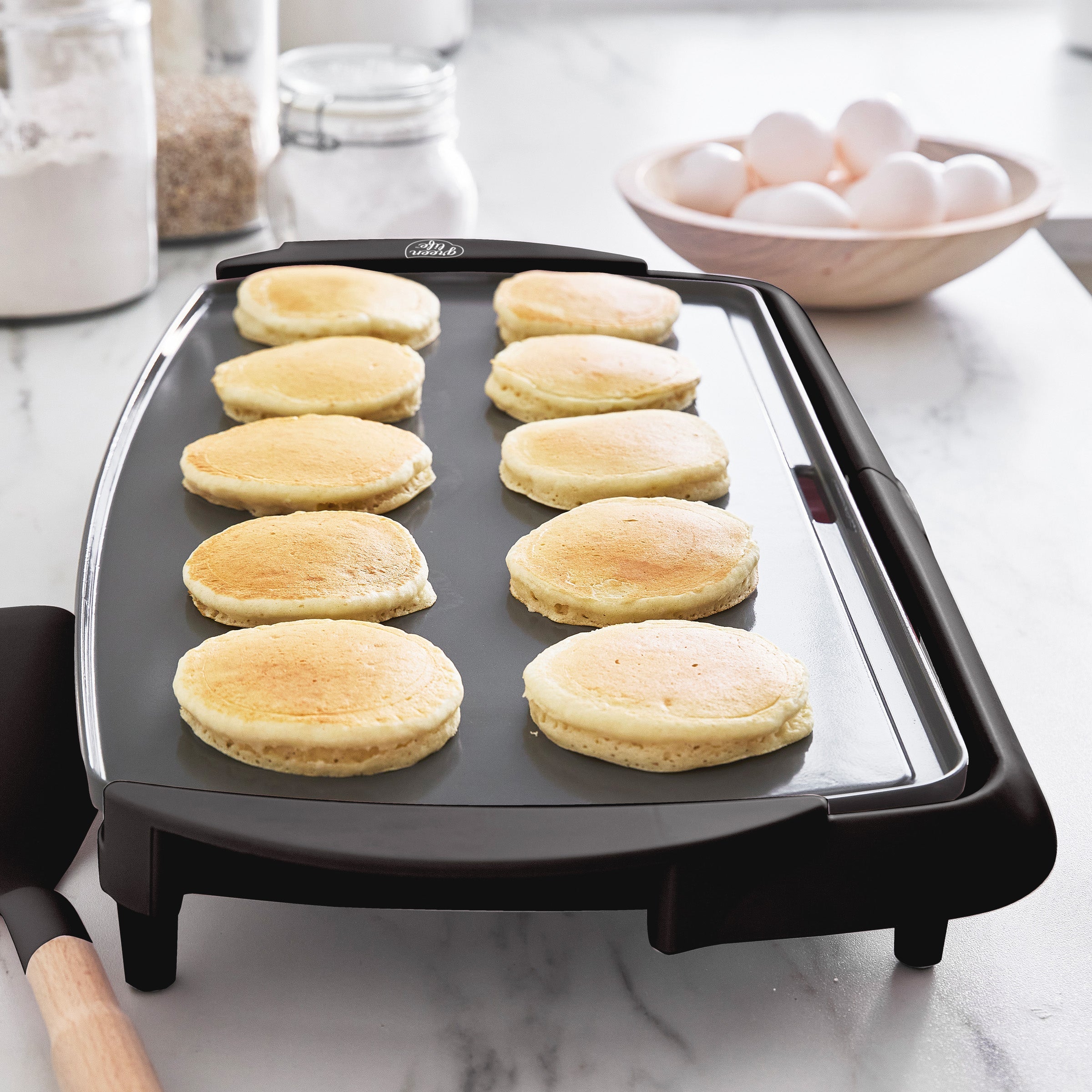 GreenLife Healthy Griddle XL - Non-Toxic Ceramic Nonstick, 12-Inch Large Frying Pan, PFOA-Free Cookware for Healthy Cooking | Perfect for Pancakes, Eggs, Stir Fry & More | Black