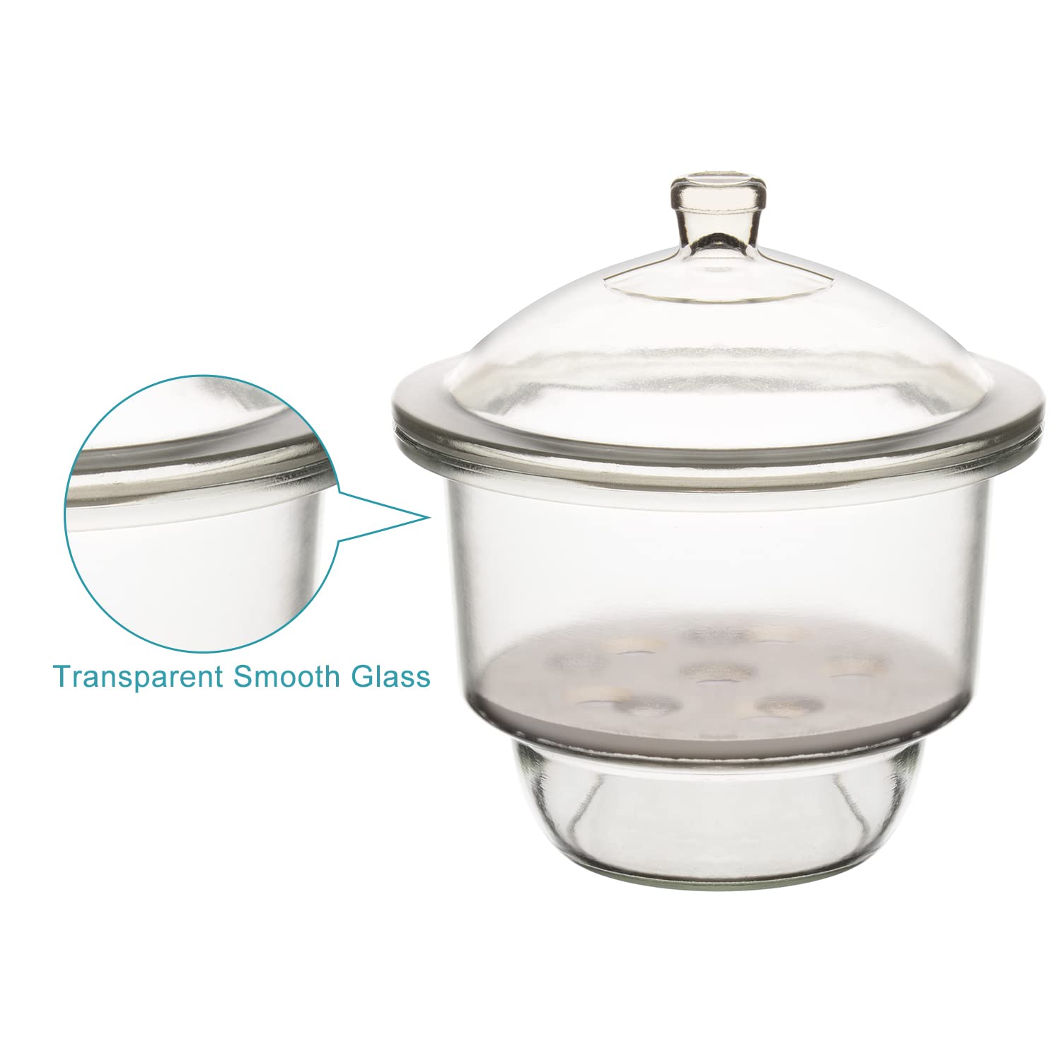 Stonylab Borosilicate Glass Desiccator with Knob Cover & 9.4