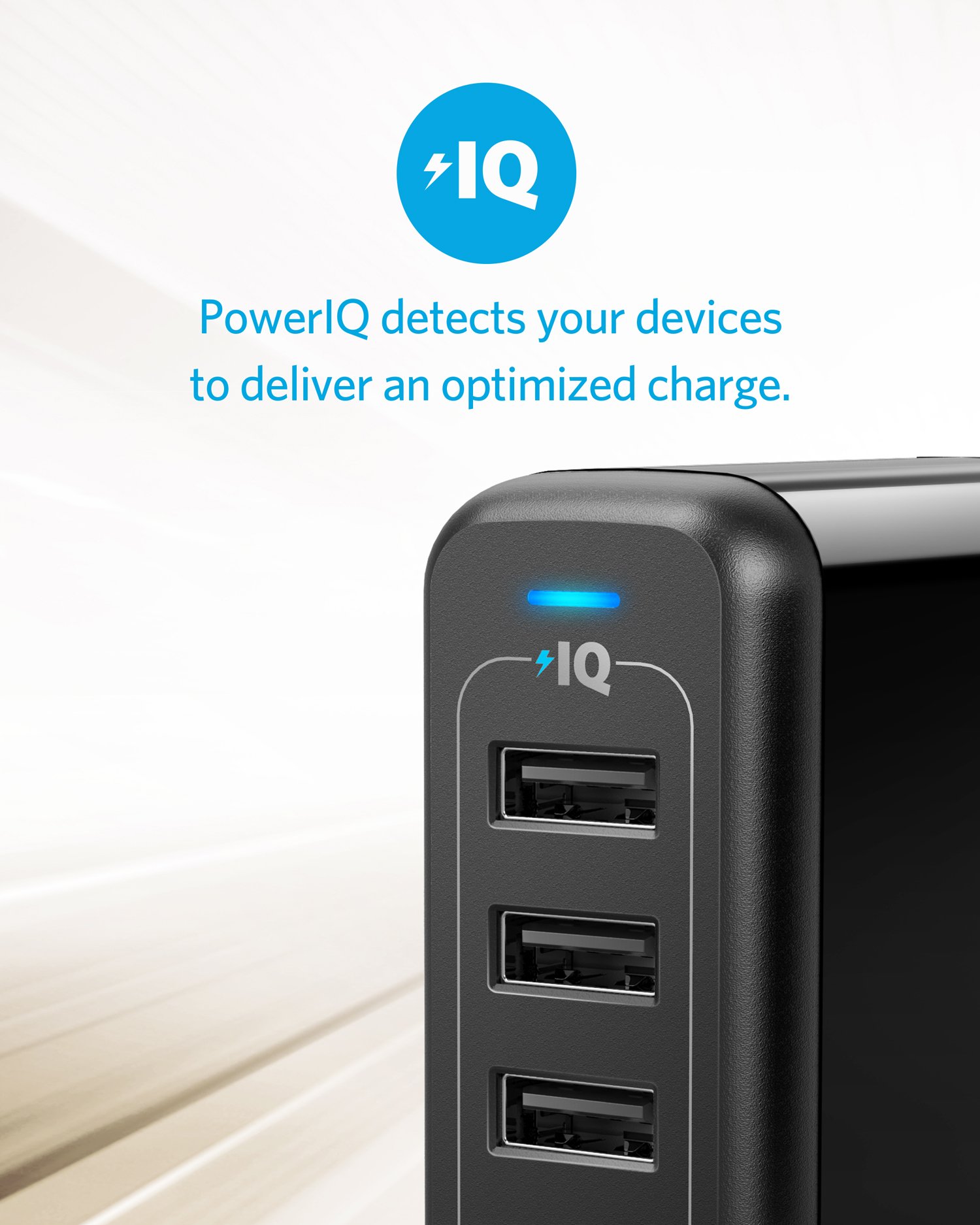 Anker PowerPort 4 (40W 4-Port USB Wall Charger) Fast Multi-Port USB Charger with Foldable Plug - Compatible with iPhone 15/14/13, iPad Pro/Air, Samsung Galaxy S23/S22, Note 20 & More - Perfect for Home, Office, Travel & Family Charging Needs