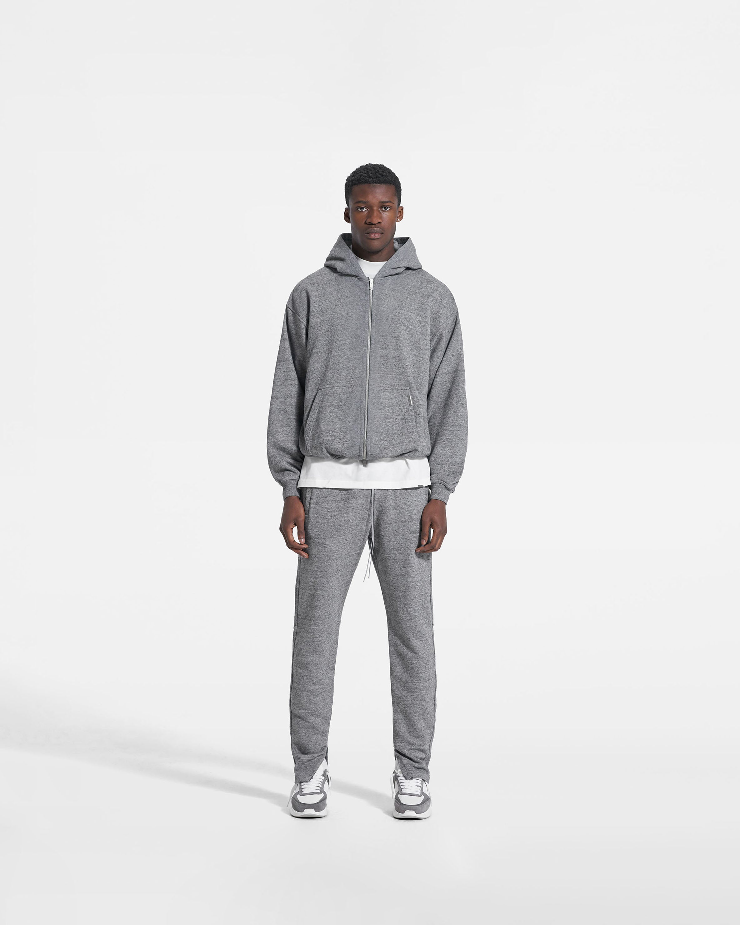 Blank Zip Hoodie Slate - Unisex Pullover Fleece Jacket for Men & Women | Perfect for Casual Wear, Gym, and Outdoor Activities
