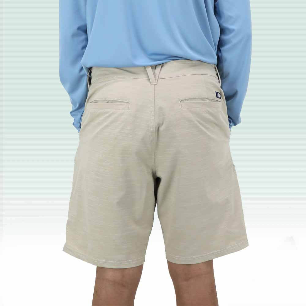 Aftco Ecru 365 Hybrid Chino Shorts for Men - Comfortable & Durable Fishing & Outdoor Shorts - Perfect for Boating, Hiking, and Casual Wear