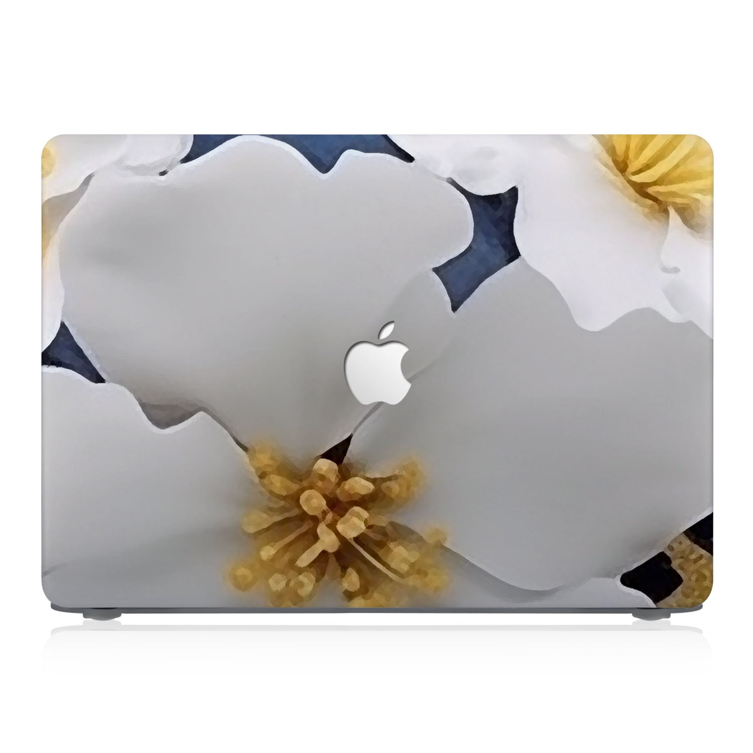Stylish Artistic Flower MacBook Case - Protective Cover for MacBook Air & Pro - Perfect for Work, Travel & School