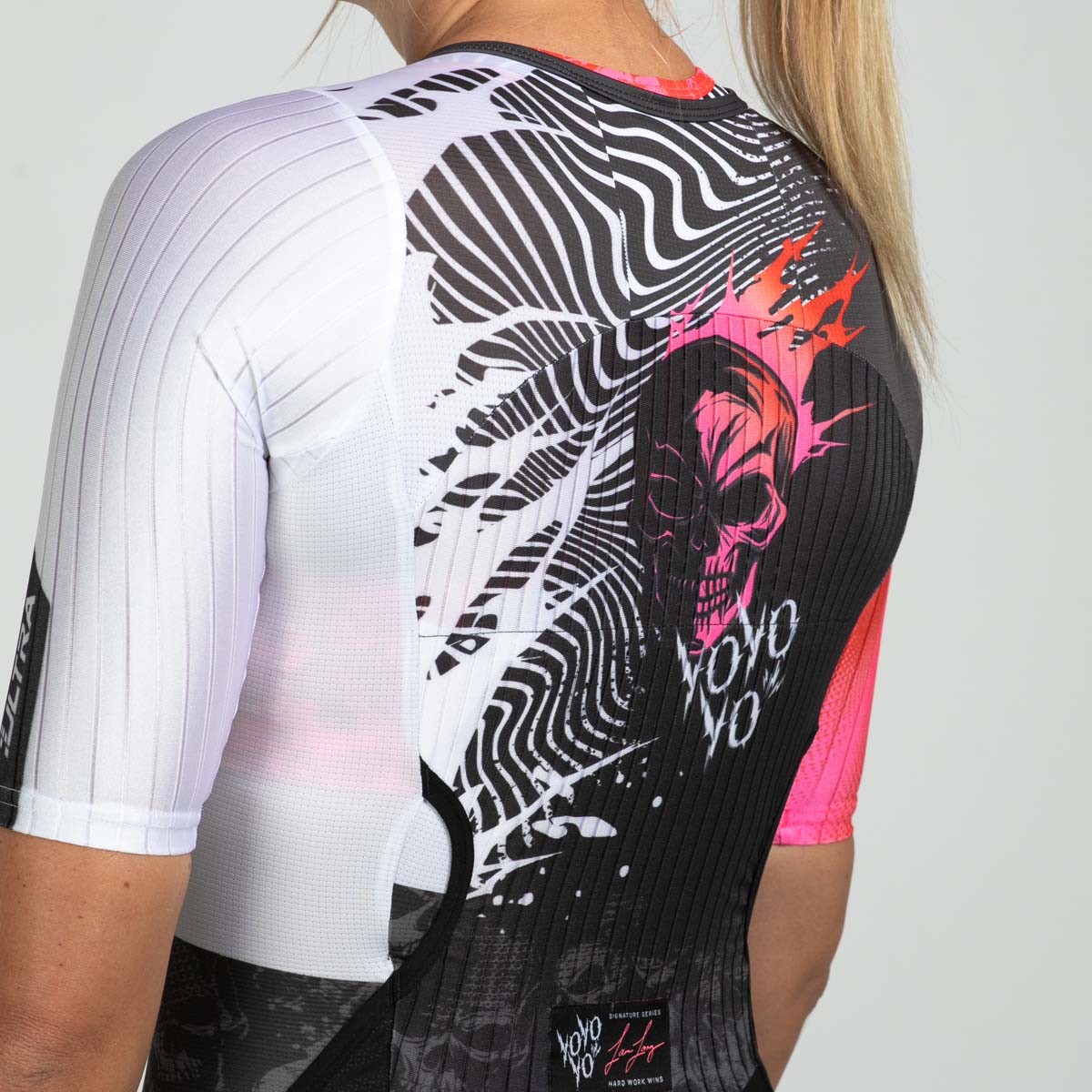 Women's Ultra Tri P1 Racesuit - High Performance Dark Side Triathlon Suit for Competitive Swimming, Cycling & Running