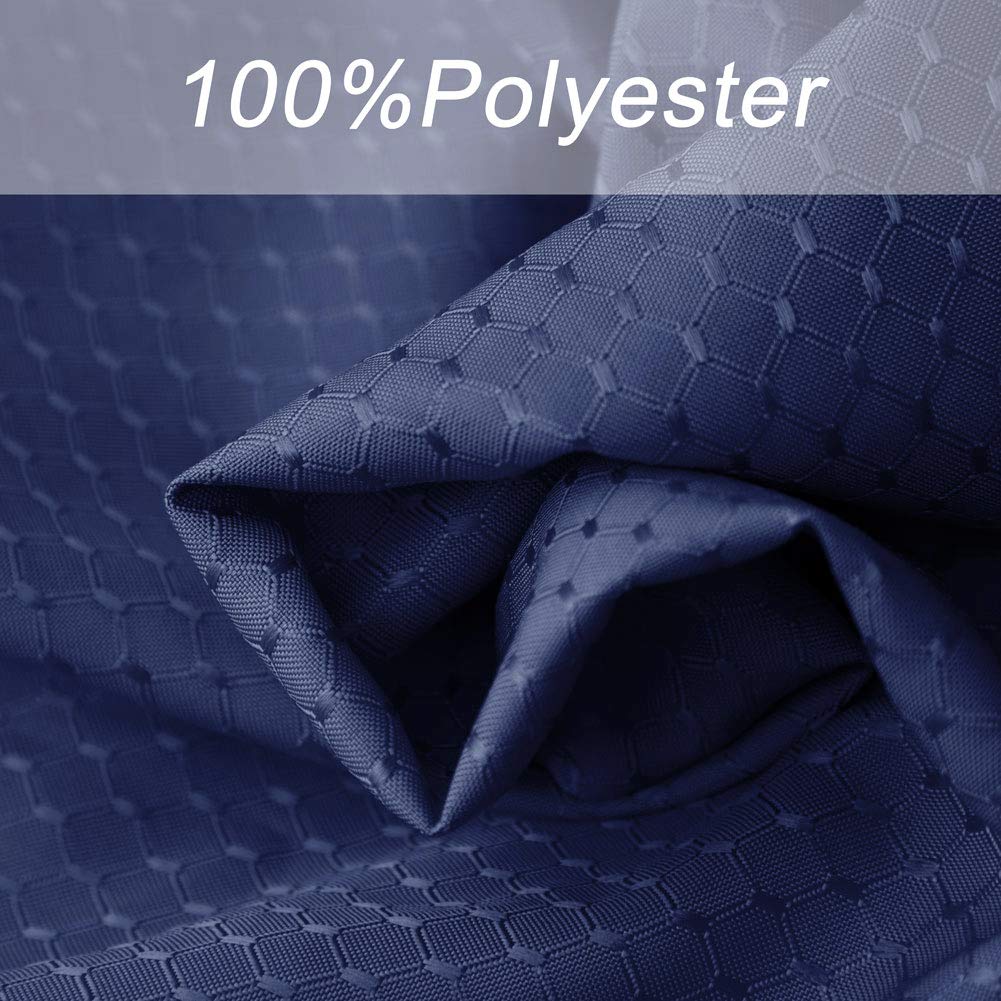 Heavy Duty Waffle Weave Shower Curtain 36x72 Inches - Waterproof Bathroom Curtain for Hotels & Homes - Machine Washable Fabric - Blue - Perfect for Bathrooms, Dorms, and RV Showers