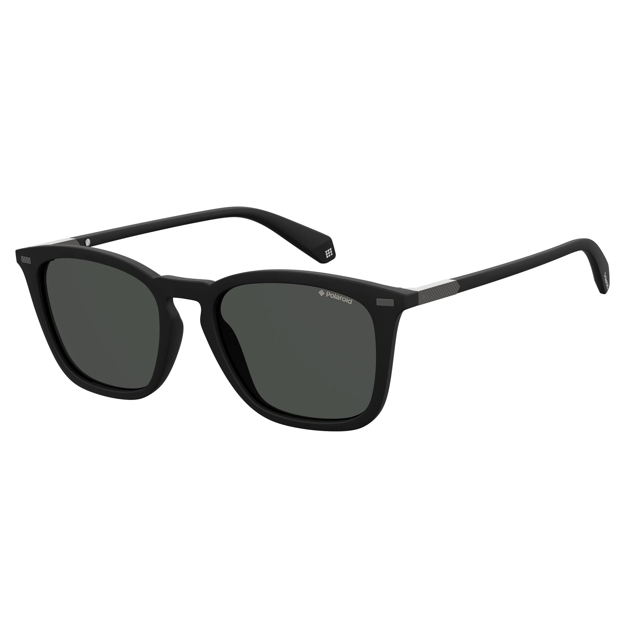 Polaroid PLD 2085/S Men's Rectangular Sunglasses - Matte Black Frame with Polarized Gray Lenses, 52mm - UV Protection for Driving, Outdoor Sports & Fashion