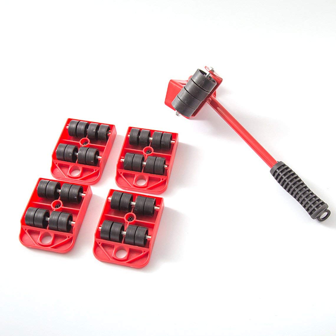 5-Piece Furniture Lifter Sliders Set - Heavy Duty Moving & Lifting Tools for Sofa, Refrigerator, Washer - Easy Glide Home & Office Relocation Accessories