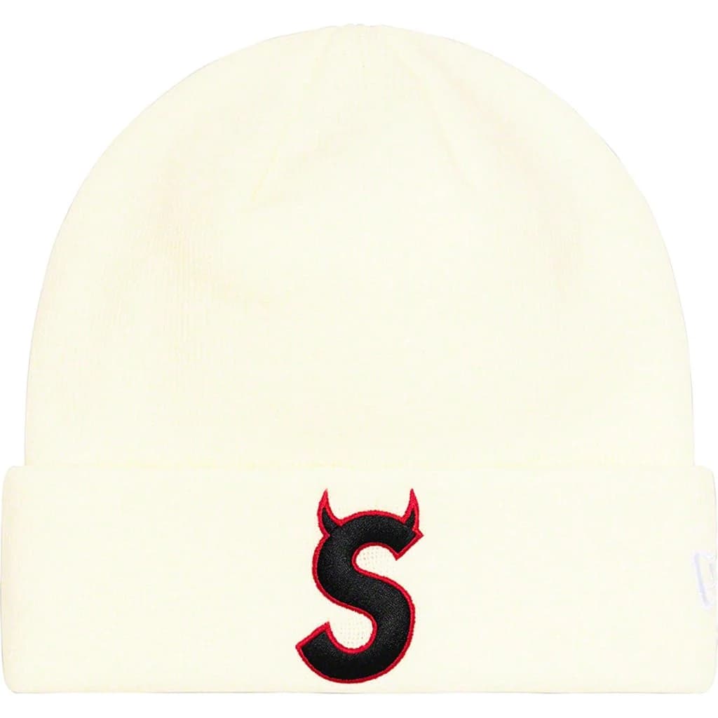 Supreme x New Era S Logo Beanie - Winter Knit Hat for Men & Women - Warm Fleece Lined Skull Cap - Perfect for Snowboarding, Skiing & Cold Weather Fashion