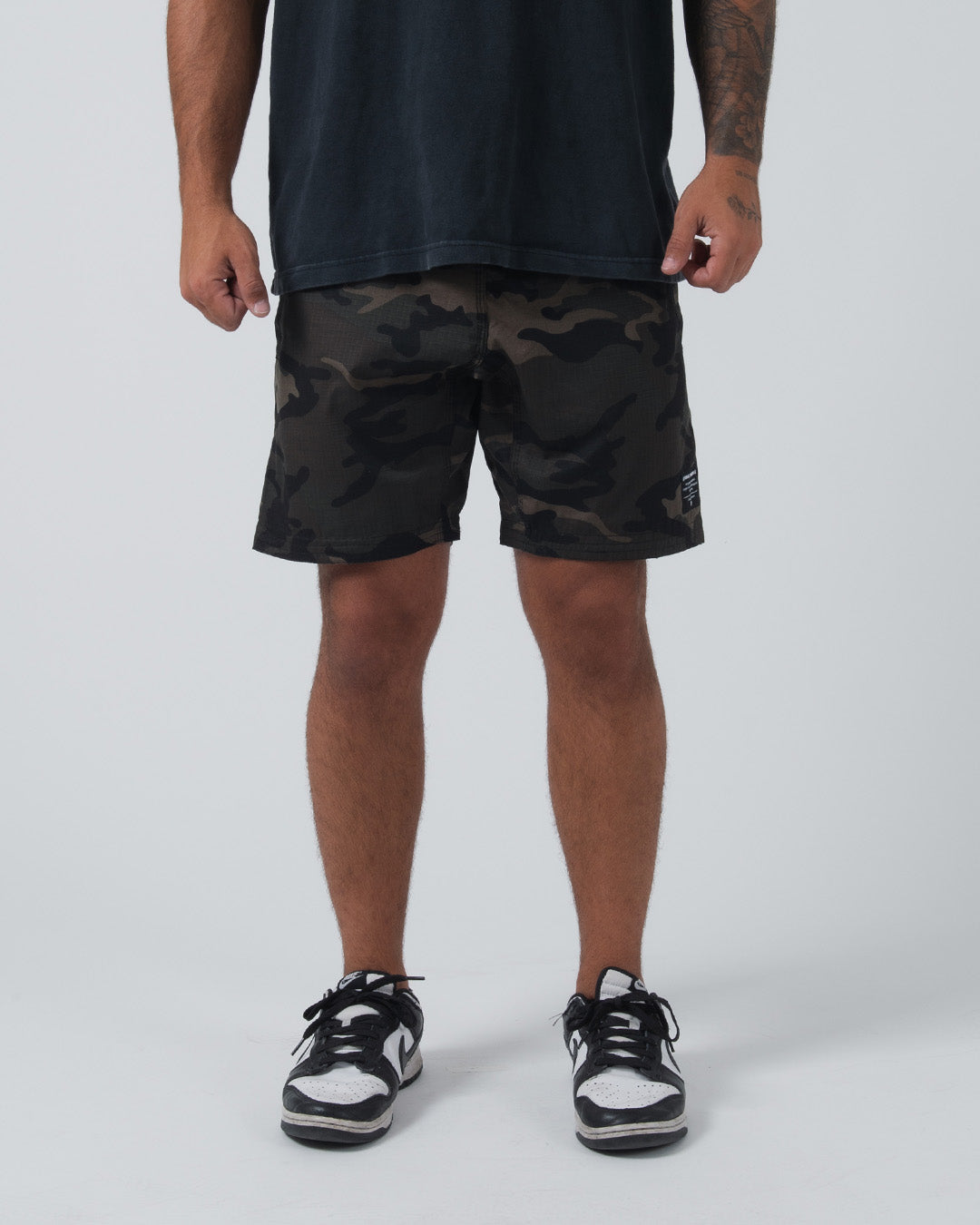 Men's Casual Camo Gi Shorts - Lightweight & Breathable for BJJ, MMA, and Martial Arts Training
