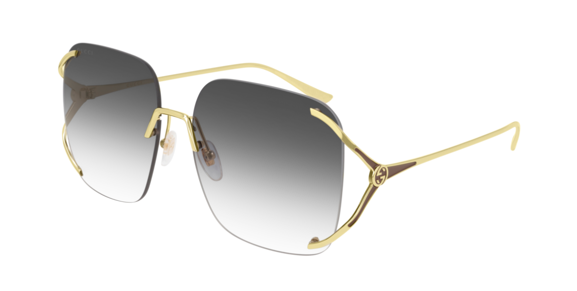 Gucci GG 0646S 001 Gold/Gray Gradient Sunglasses for Women - Luxury Designer Shades for Beach, Driving & Outdoor Fashion