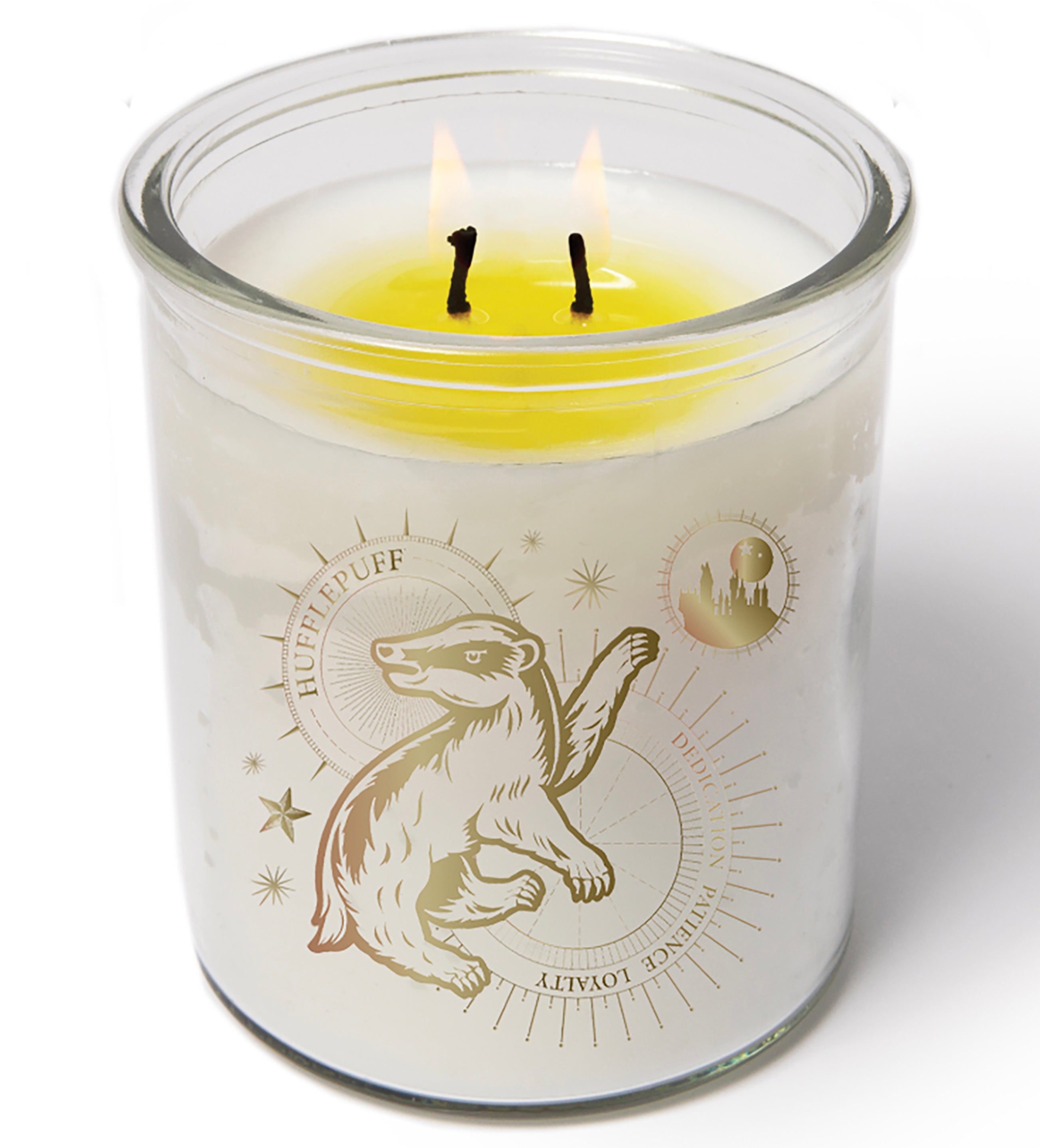 Harry Potter Hufflepuff Color Changing Candle - Magical Scented Wax for Home Decor, Gifts & Harry Potter Themed Parties