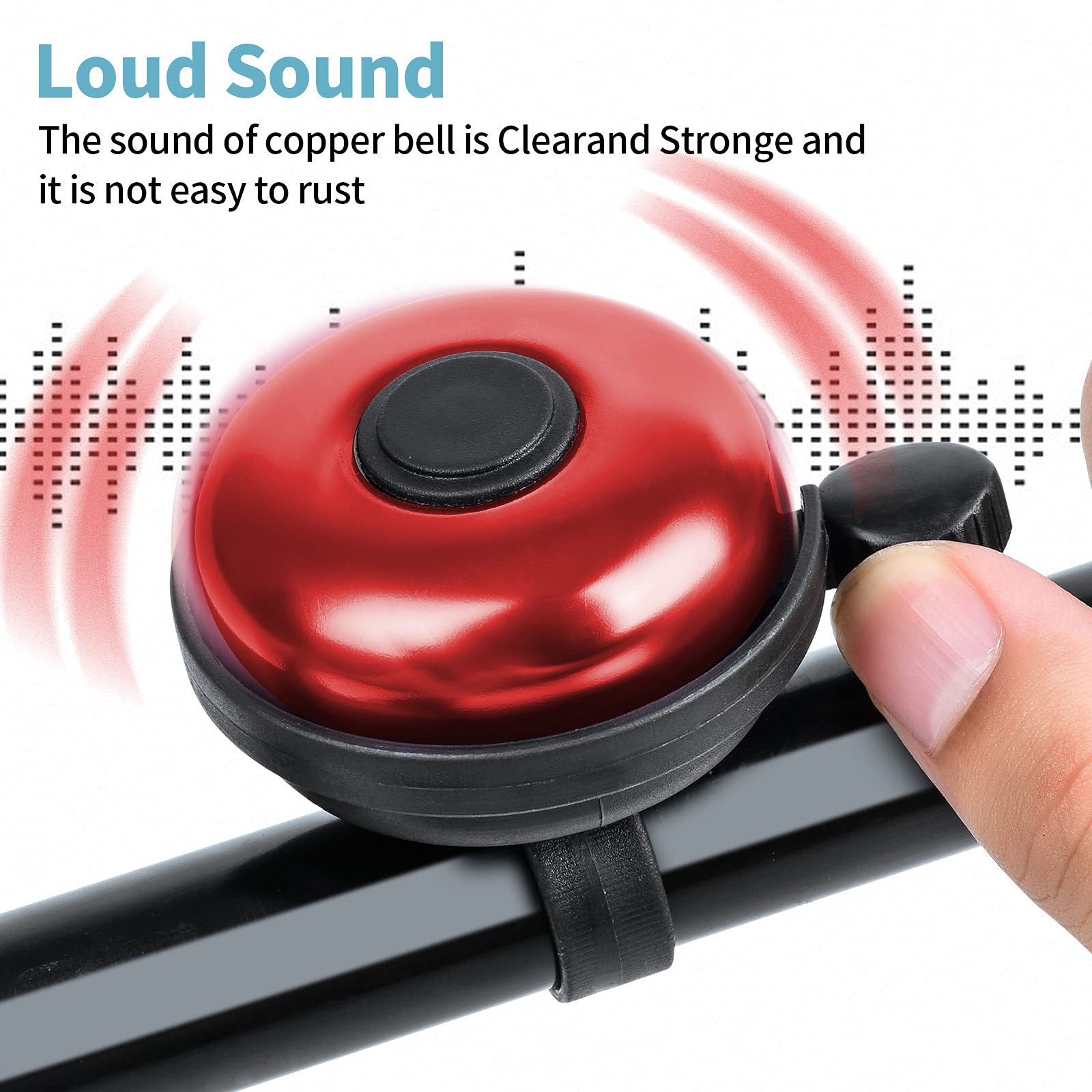 **Classic Aluminum Bicycle Bell - Loud & Clear Bike Bell for Adults & Kids - Perfect for Commuting, Cycling Safety & Outdoor Adventures**