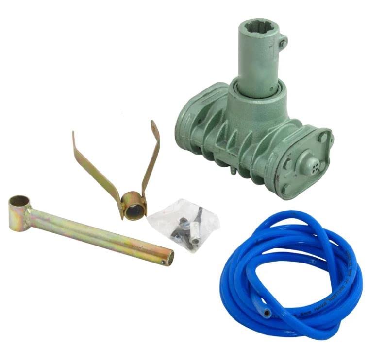 Tractor PTO Air Compressor - 12V Twin Cylinder Heavy Duty Tire Inflator with Hose for Farm Equipment & Field Use - Ideal for Pumping Tractor Tires, Agricultural Machinery & On-Site Applications