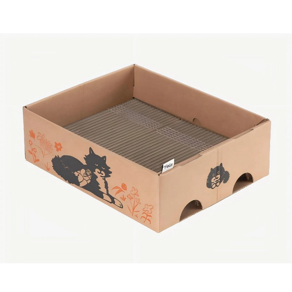 Premium Cardboard Cat Scratching Box - Durable & Eco-Friendly Cat Scratcher for Indoor Cats - Perfect for Play, Exercise, and Nail Care in Home or Office