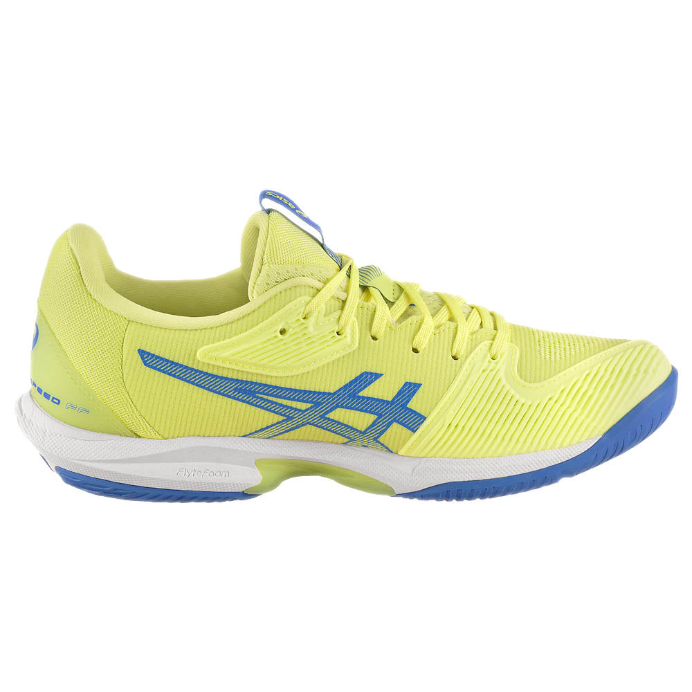 ASICS Women's Solution Speed FF 3 Tennis Shoes - Lightweight Performance Court Sneakers for Women in Huddle Yellow/Blue Coast | Perfect for Competitive Matches & Training Sessions