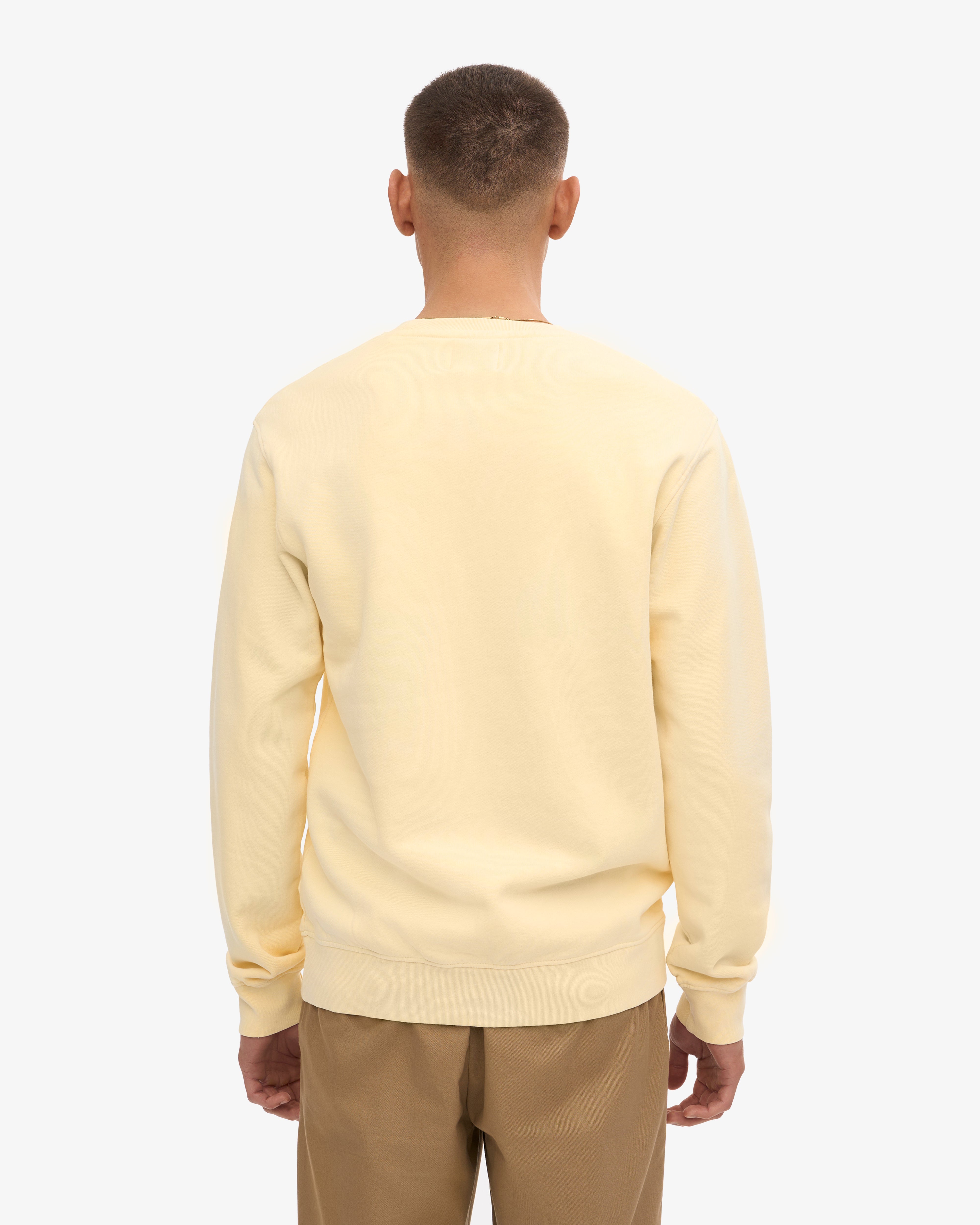 Classic Organic Cotton Crew Neck T-Shirt - Soft Yellow | Eco-Friendly Casual Wear for Men & Women | Perfect for Everyday Comfort & Sustainable Fashion