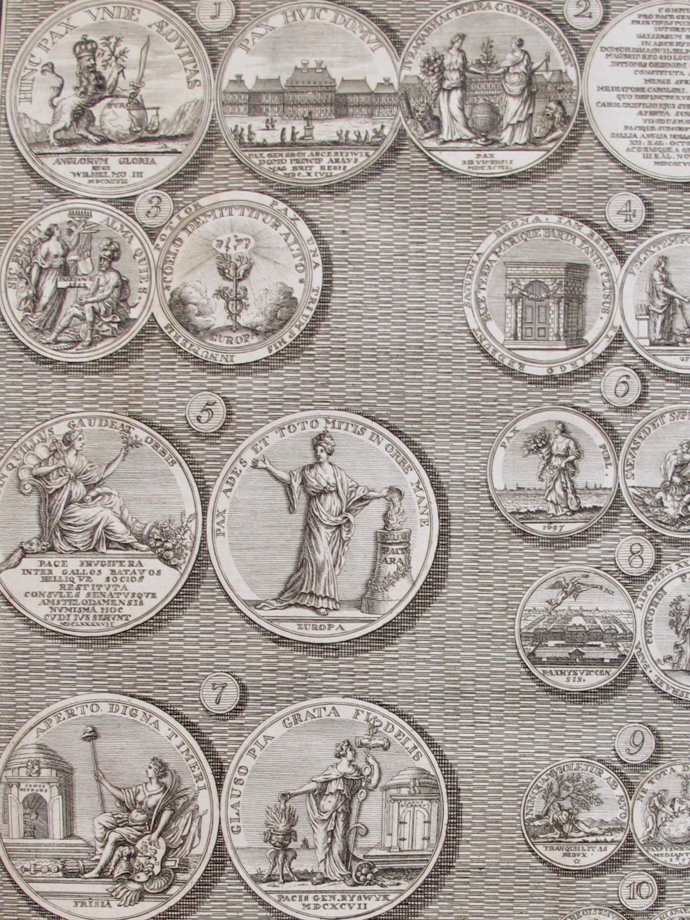 1745 Sheet of British Regal Medals of King William III, 2-Piece Collectible Set - Perfect for Coin Collectors, History Enthusiasts & Display Cases