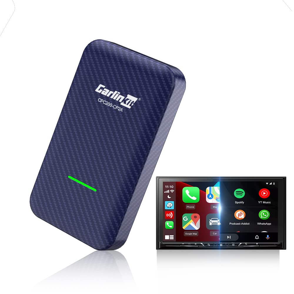 Carlinkit 4.0 Wireless CarPlay & Android Auto Adapter - Fast & Easy Setup, USB-C/USB-A Compatible for Seamless Smartphone Connection - Perfect for Commuting, Road Trips & Hands-Free Driving