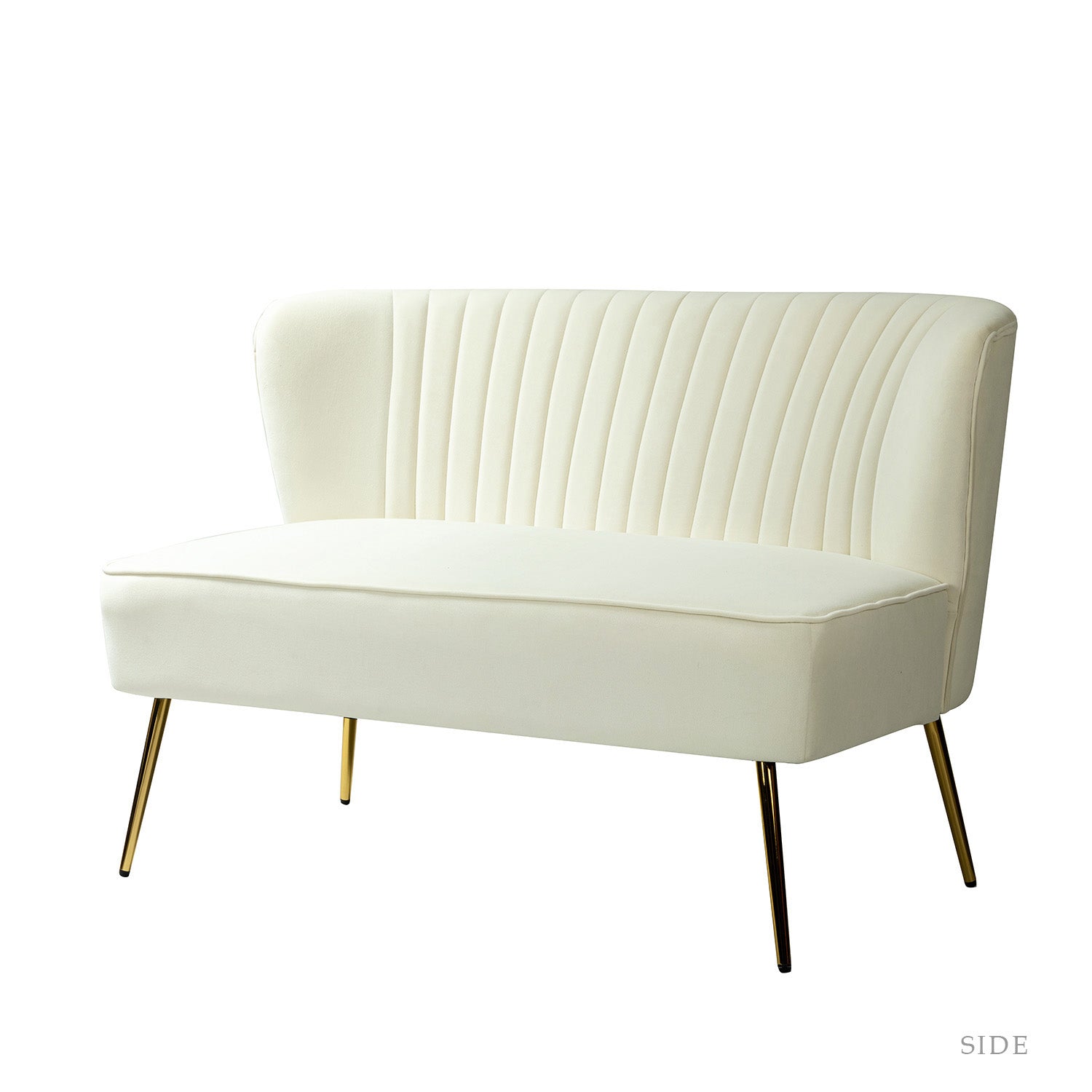 Bariana Velvet Loveseat - Soft & Luxurious Small Couch for Living Room, Bedroom, or Office - Perfect for Cozy Seating & Home Decor