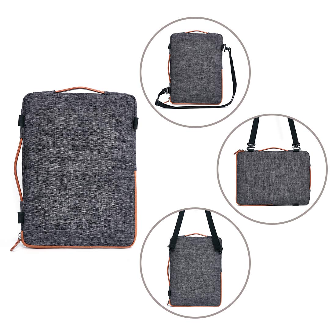 DOMISO 10.1 Inch Tablet Sleeve Shoulder Bag - Water Resistant Laptop Briefcase for iPad Pro 9.7/10.5/11 inch, iPad Air, Surface Go, Lenovo Yoga Book - Perfect for Work, Travel & School Commute