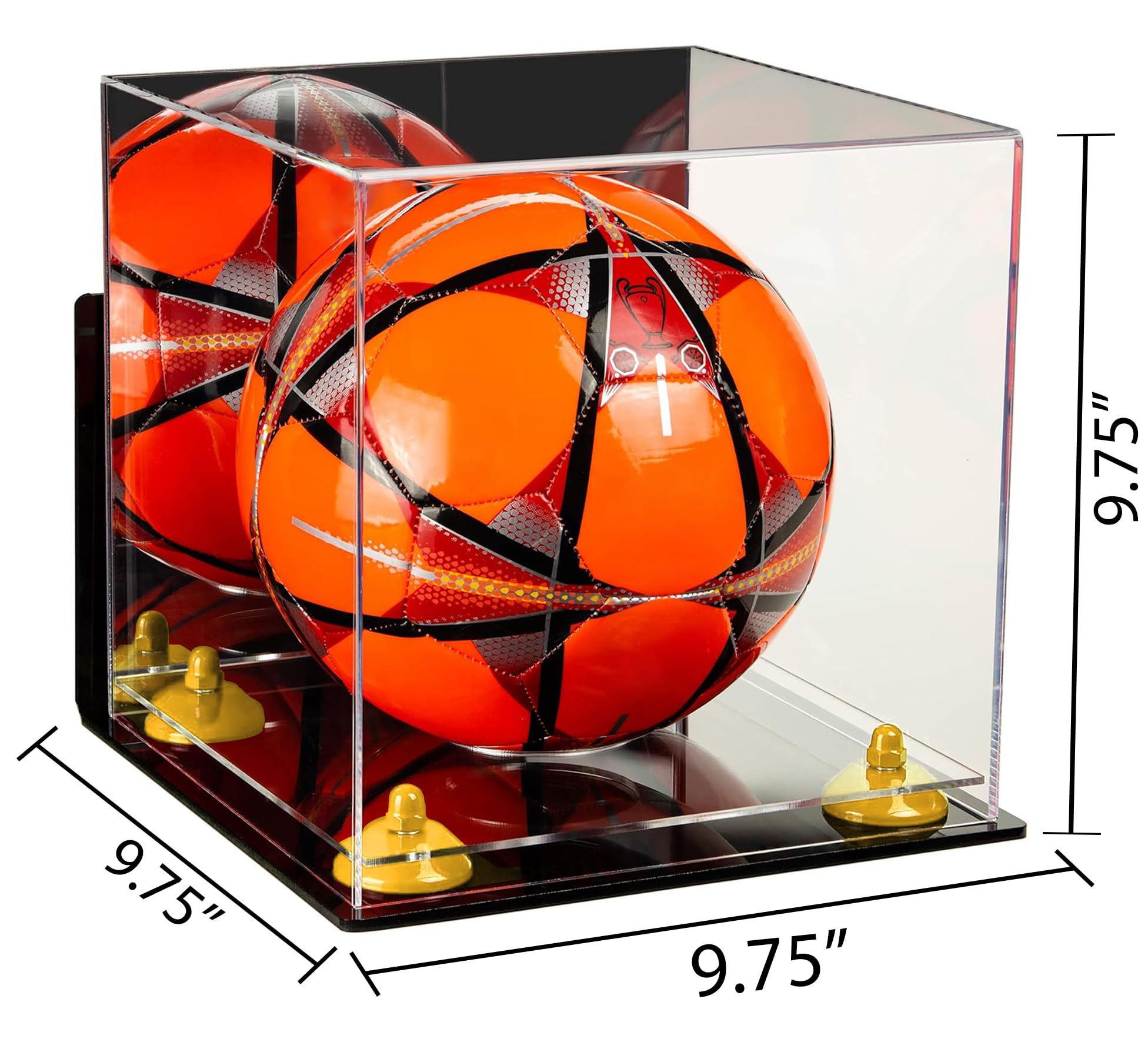 Acrylic Soccer Ball Display Case with Stand - Clear Protective Showcase for Collectibles & Memorabilia - Perfect for Home Decor, Sports Fan Gifts, and Trophy Display