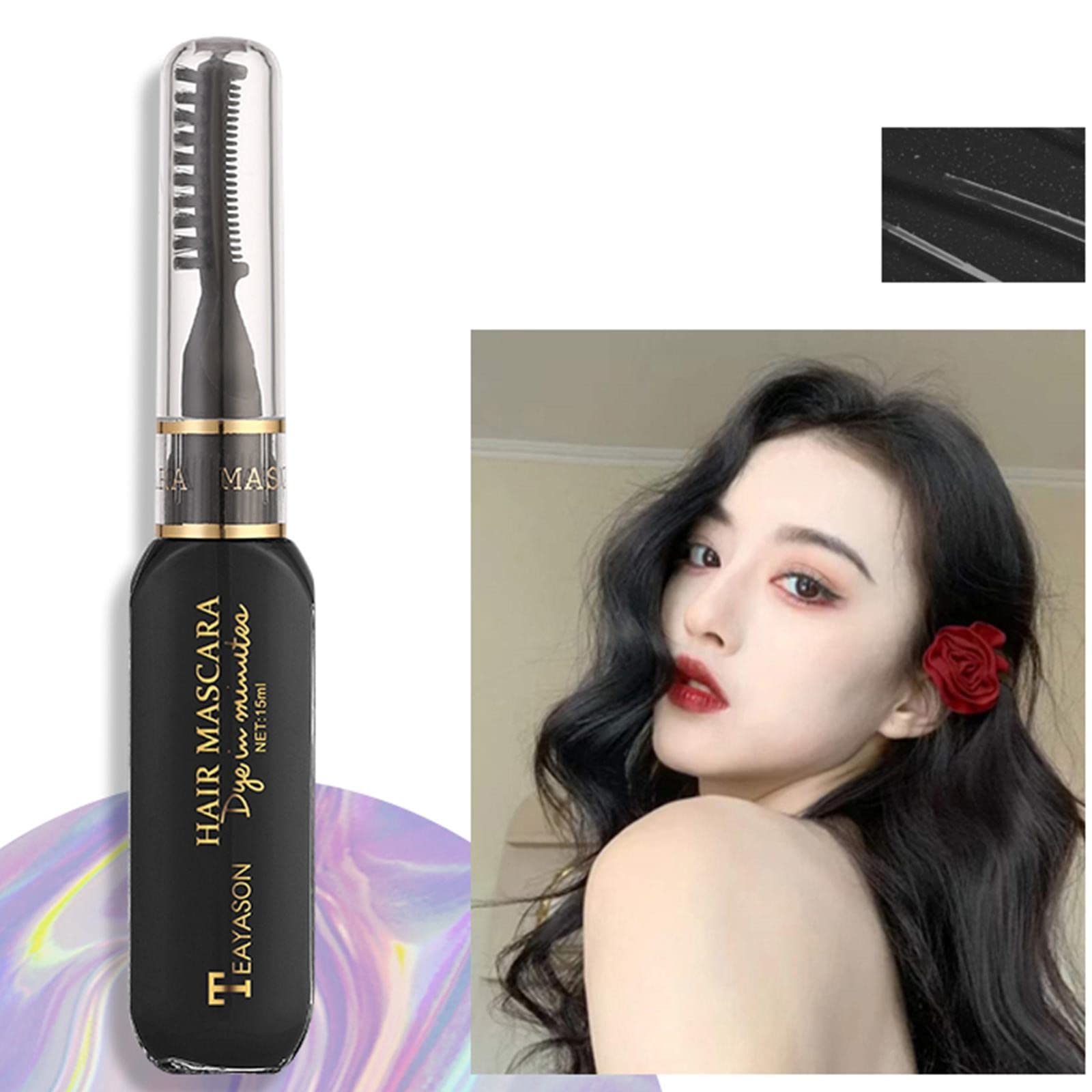 Washable Temporary Hair Dye Chalk Comb - Instant Hair Color Highlights for Women | Disposable & Non-Damaging | Perfect for Parties, Halloween & Cosplay