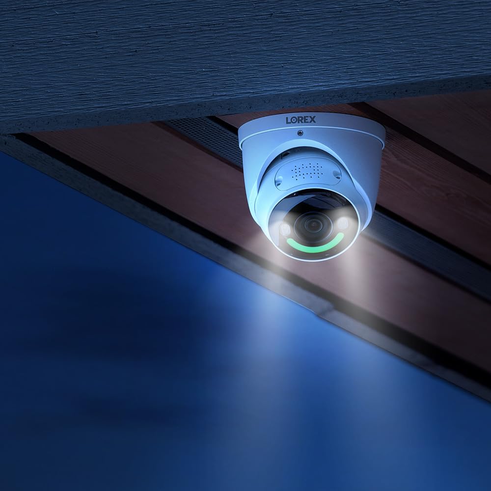 Lorex H30-4K+ 12MP Wired Dome Security Camera with Smart Lighting & Motion Detection - Indoor/Outdoor Home & Business Surveillance System