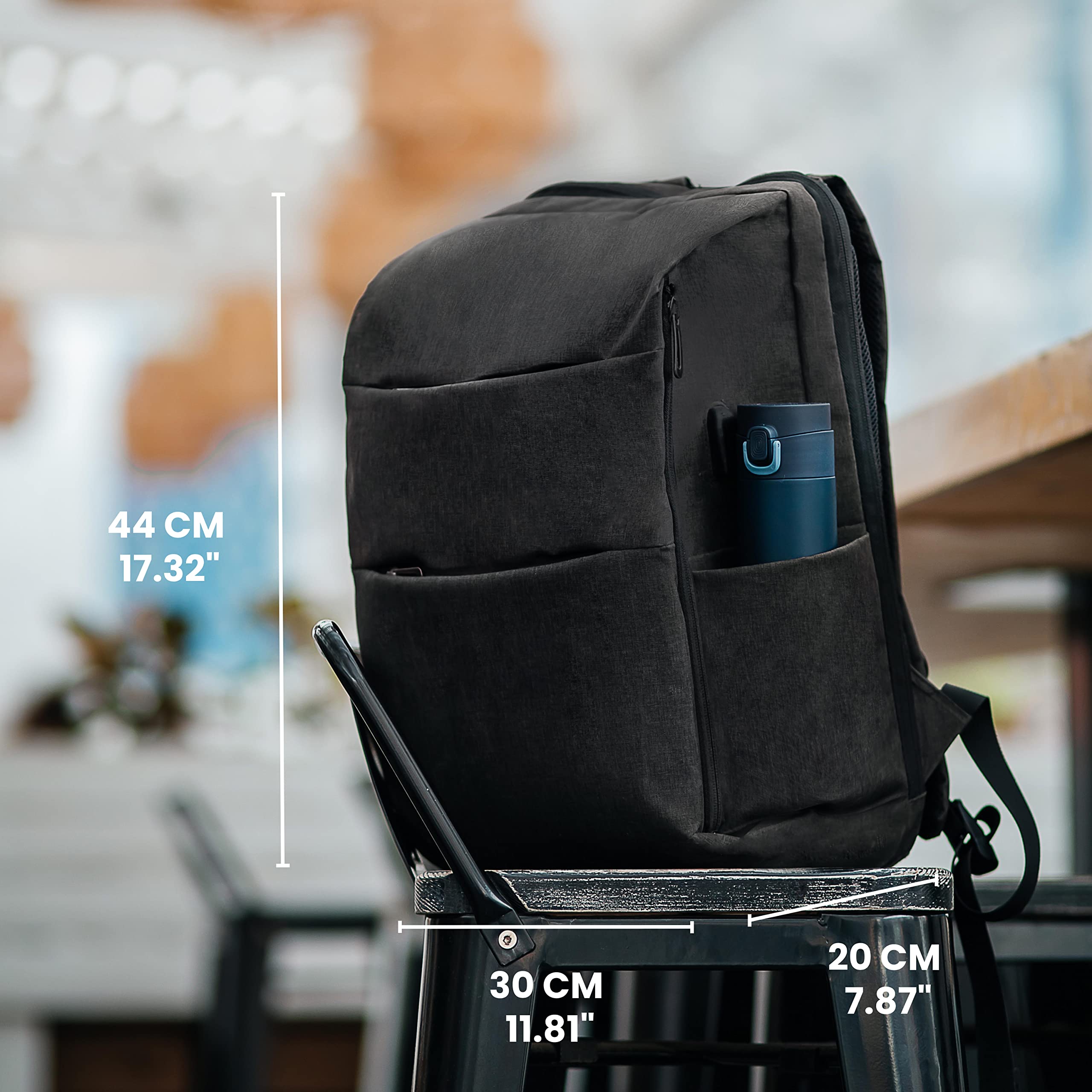 Nordace Nelson Smart Travel Backpack with USB Charging Port - Water Resistant Laptop Backpack for Men & Women - 15.6 Inch Grey - Perfect for Business Travel, Commuting & Daily Office Use