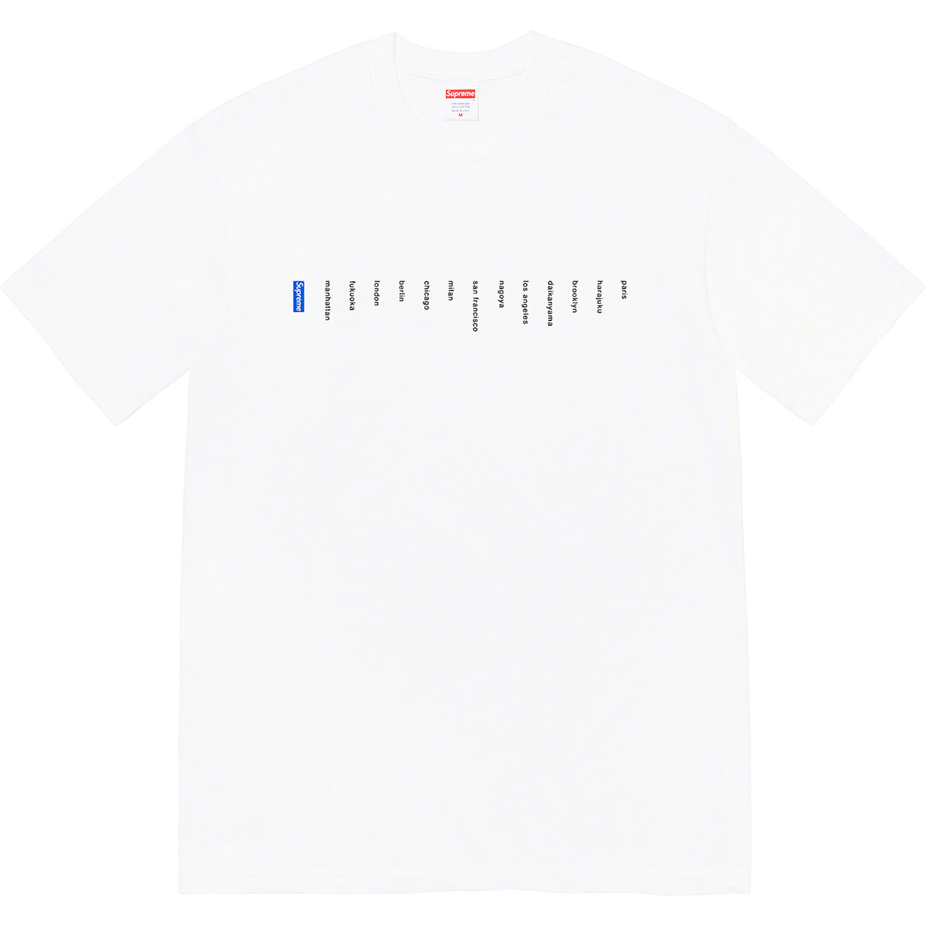 Supreme Location T-Shirt - White Cotton Tee for Men & Women - Streetwear Fashion for Casual Wear & Urban Style