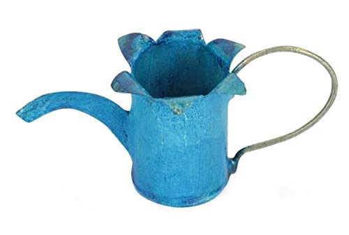Mini Metal Bluebell Watering Can - Fairy Garden Accessories for Dollhouse, Home, Garden & Yard Decor | Perfect for DIY Fairy Gardens, Miniature Landscapes & Outdoor Decorations