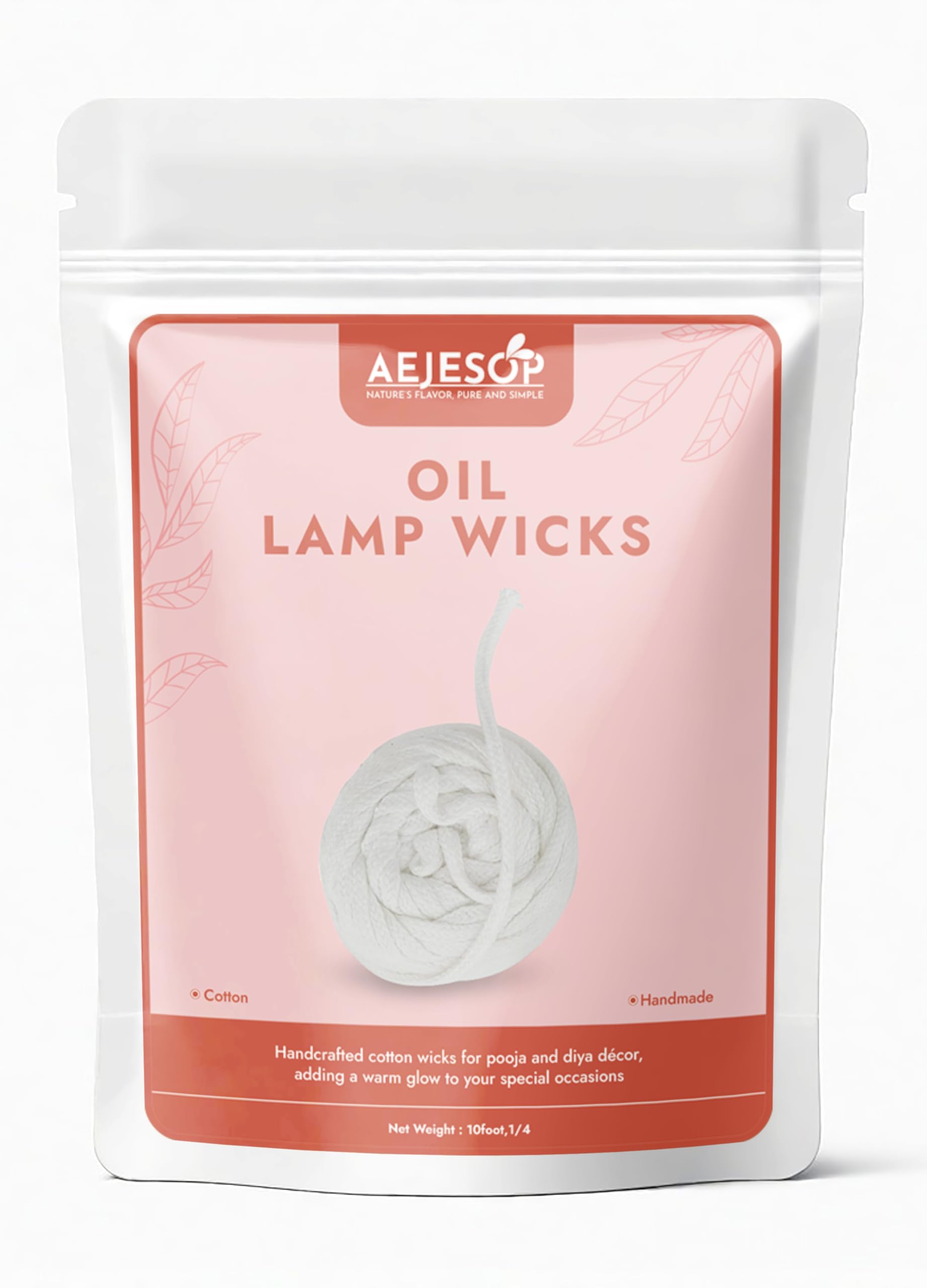 10 Foot Cotton Oil Lamp Wicks - 1/4