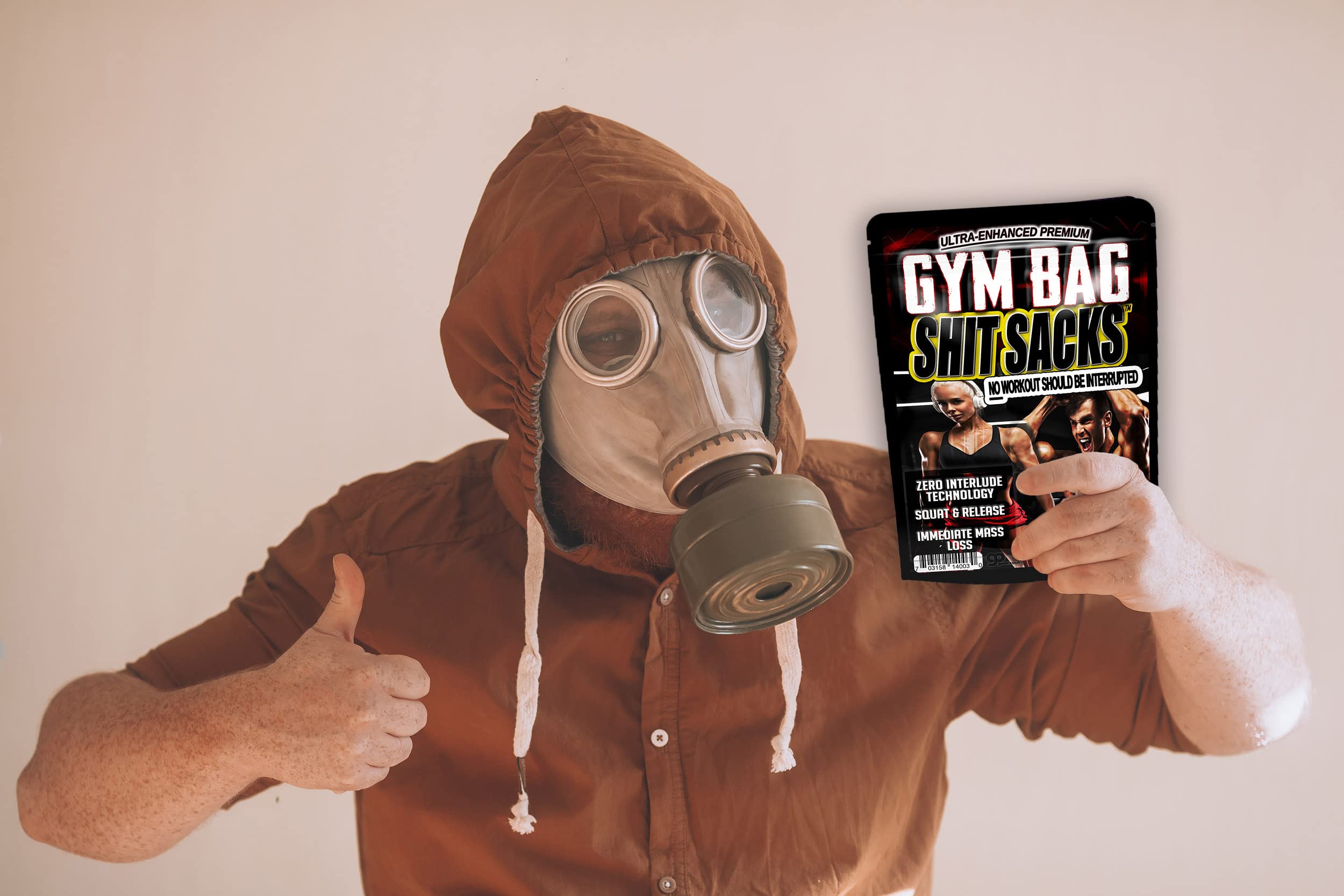 5 Pack Funny Gym Sh*t Sacks - Novelty Workout Gags for Men & Trainers | Silly Fitness Gifts, Biohazard Gym Bags & Bodybuilding Jokes | Perfect for Gym Pranks, Stocking Stuffers & Health Enthusiasts