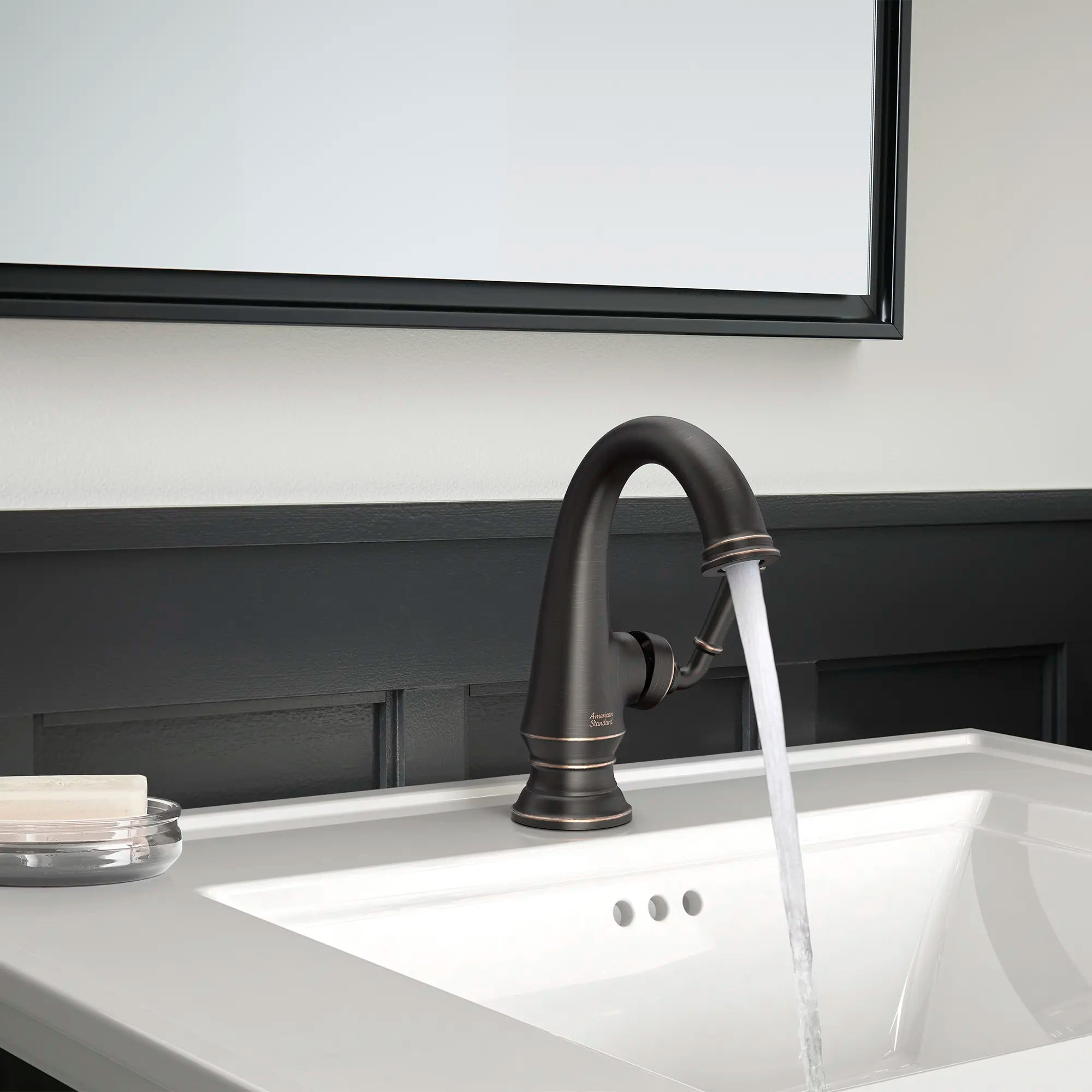 Delancey® Single Hole Single Handle Bathroom Faucet 1.2 GPM/4.5 LPM - Modern Water-Saving Bathroom Sink Faucet with Lever Handle - Perfect for Small Bathrooms, Powder Rooms & Vanities