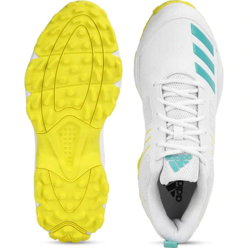 Adidas Crihase Cricket Shoes for Men - Yellow & Turquoise Sports Shoes - Perfect for Cricket Matches, Training & Outdoor Sports