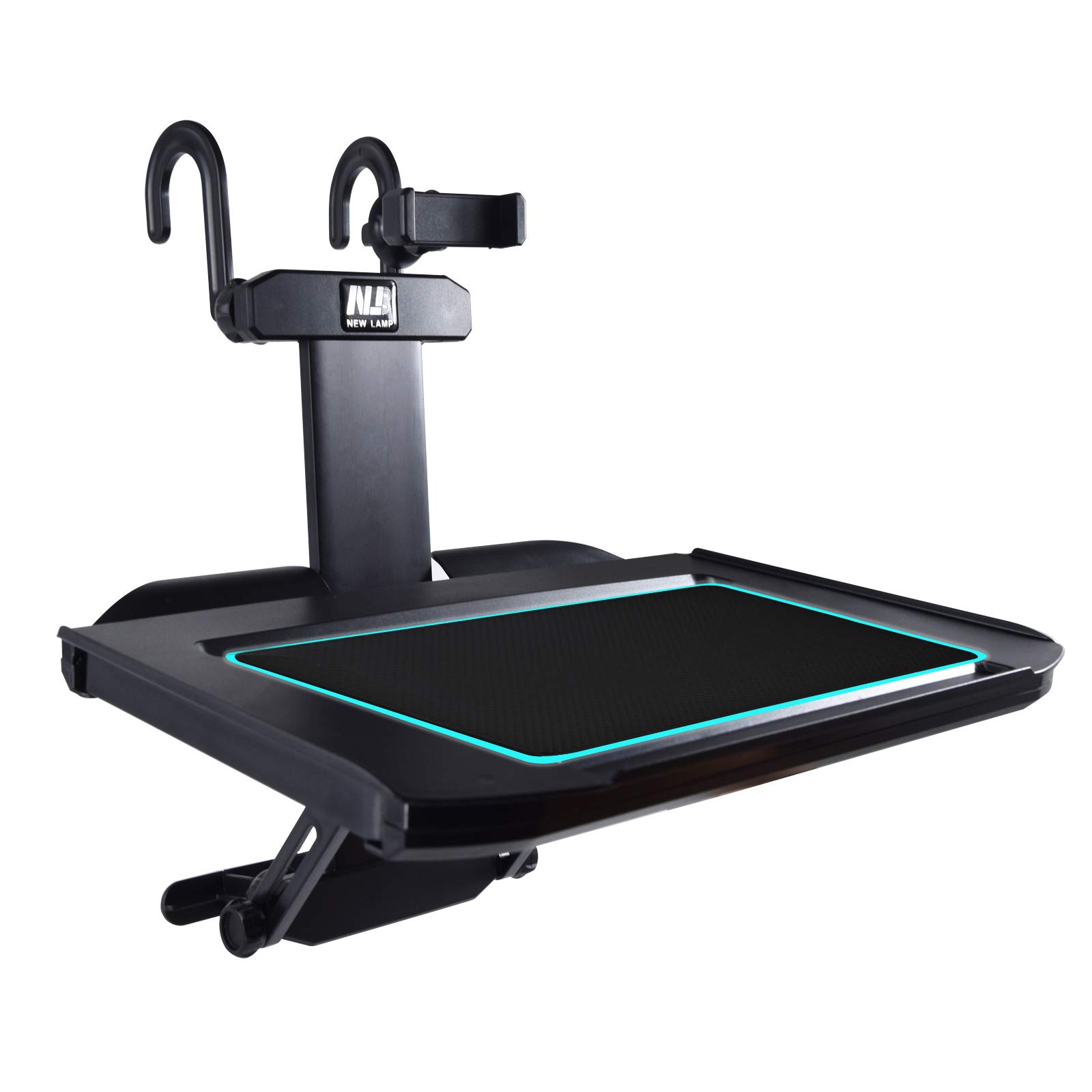 Kwak's Foldable Car Table - Steering Wheel Desk with Drawers & Drink Holder for Back Seat Dining & Work