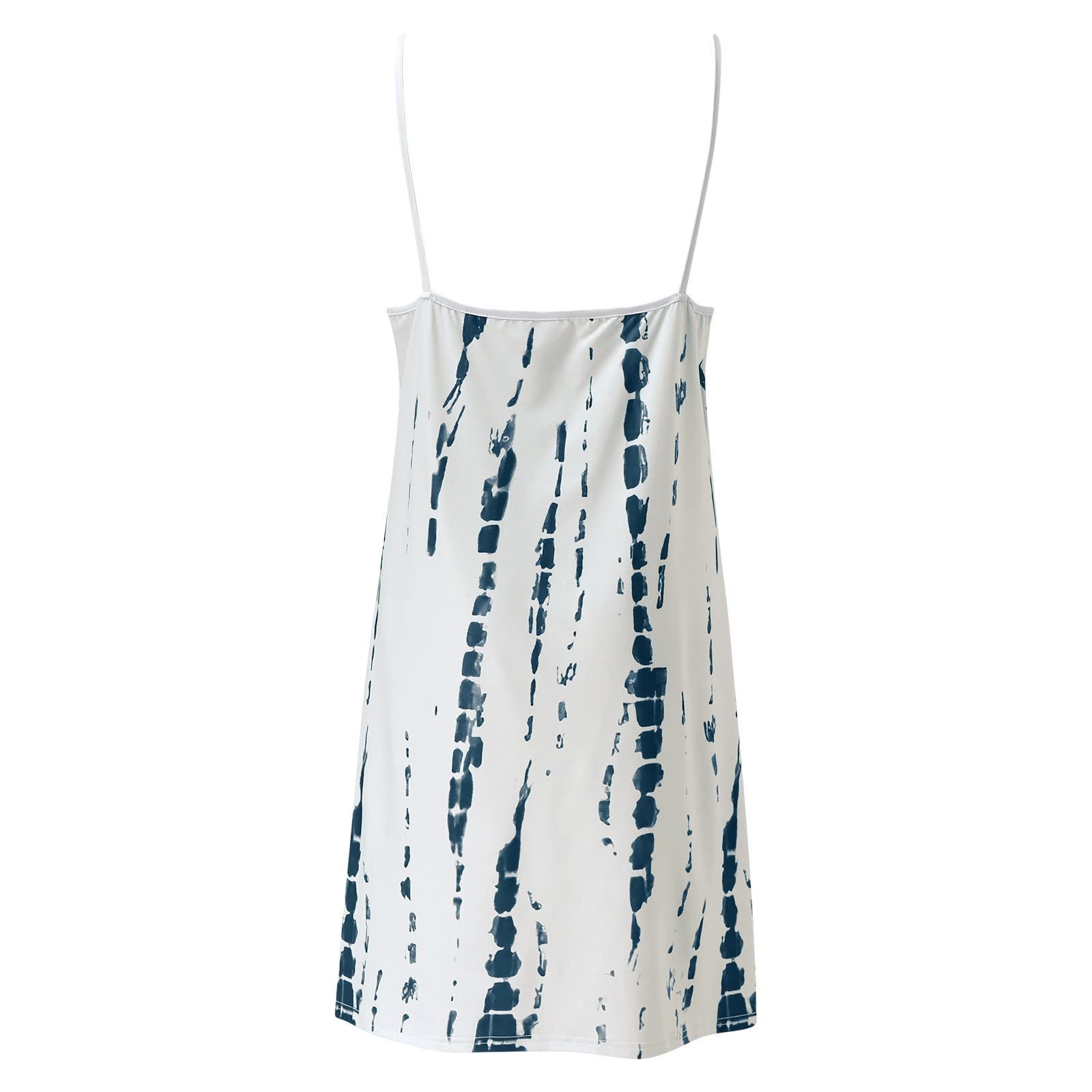 Women's Casual Summer T-Shirt Dress - A-Line Spaghetti Strap Beach Cover Up Dress in White | Perfect for Beach Outings, Vacations & Everyday Wear