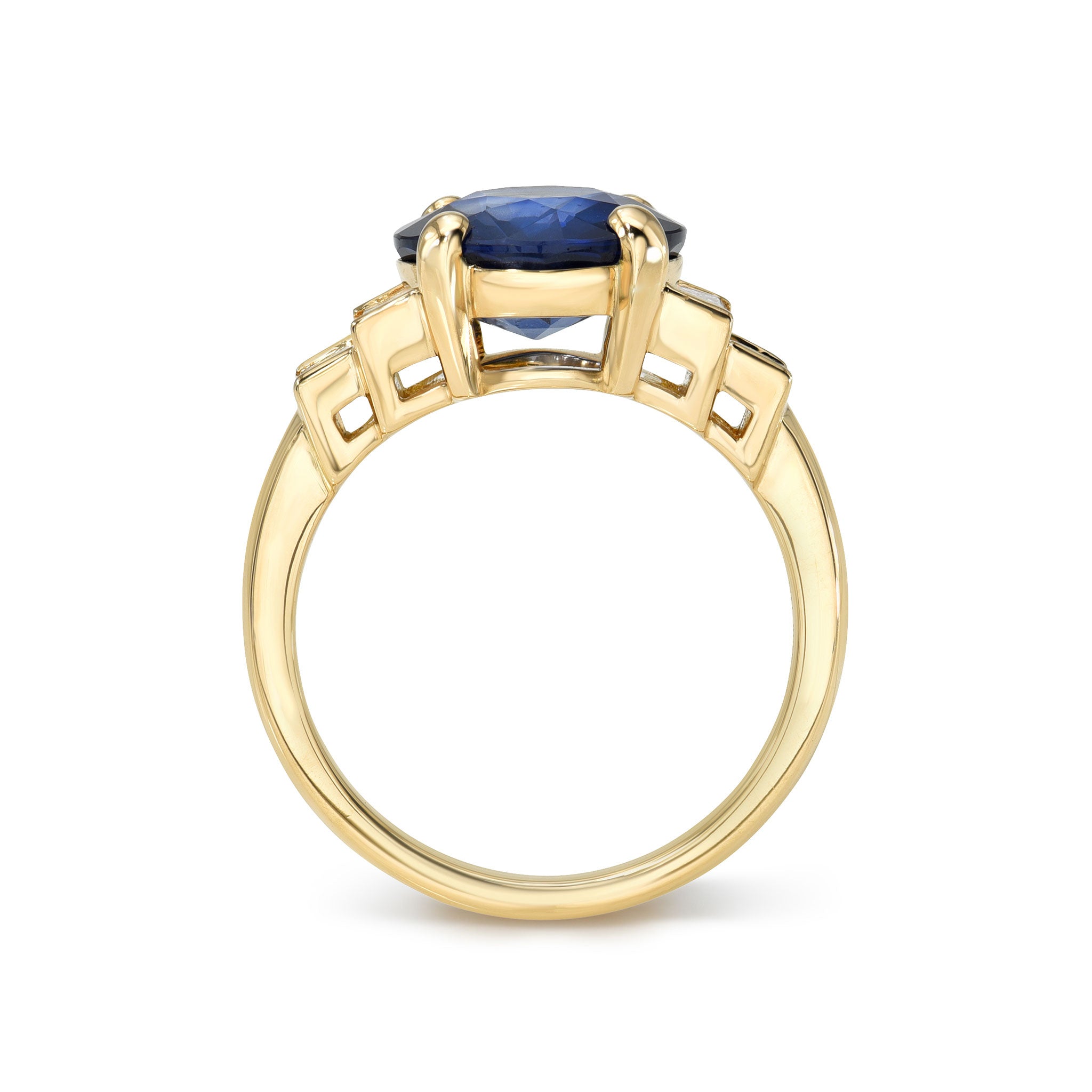 Single Stone Sapphire Scout Ring - Elegant Blue Gemstone Jewelry for Women - Perfect for Engagement, Wedding & Everyday Wear