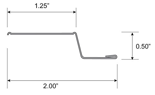 RC-1 Single Leg Resilient Channel 8.5 Feet Length - 25 Gauge Soundproofing Metal Furring Strip (Box of 32) for Drywall Ceiling & Wall Noise Reduction in Home Theaters, Recording Studios, and Commercial Buildings