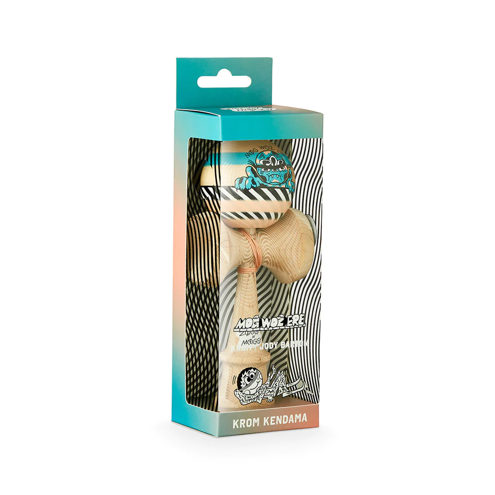 Krom Zoggy n' Moggy Kendama - Premium Wooden Skill Toy for Kids & Adults - Perfect for Stress Relief, Hand-Eye Coordination & Outdoor Play