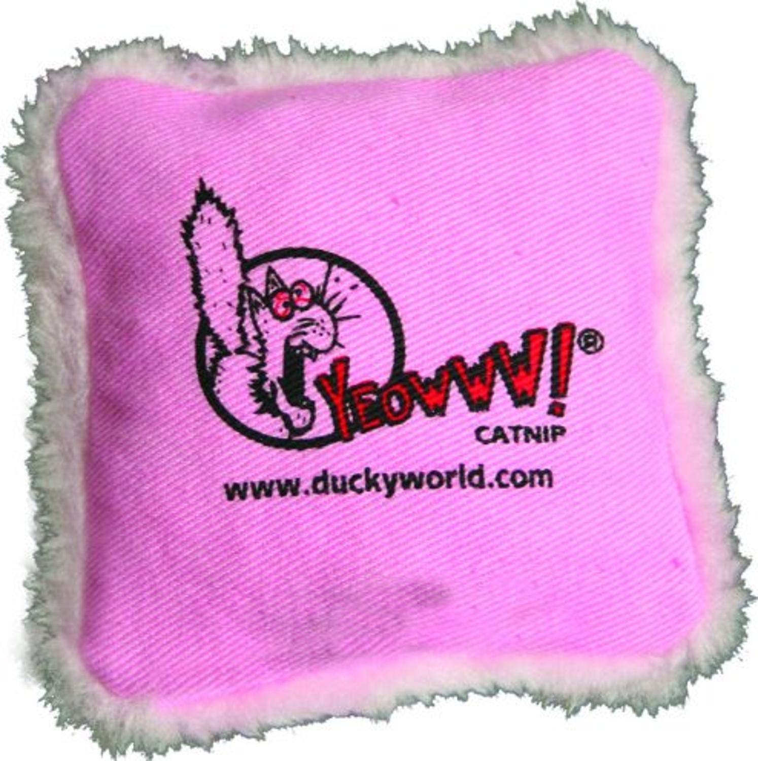 Yeowww! Pink Catnip Pillow for Cats - Natural Cat Toy with Organic Catnip - Fun & Safe Playtime - Perfect for Indoor Kitties & Stress Relief