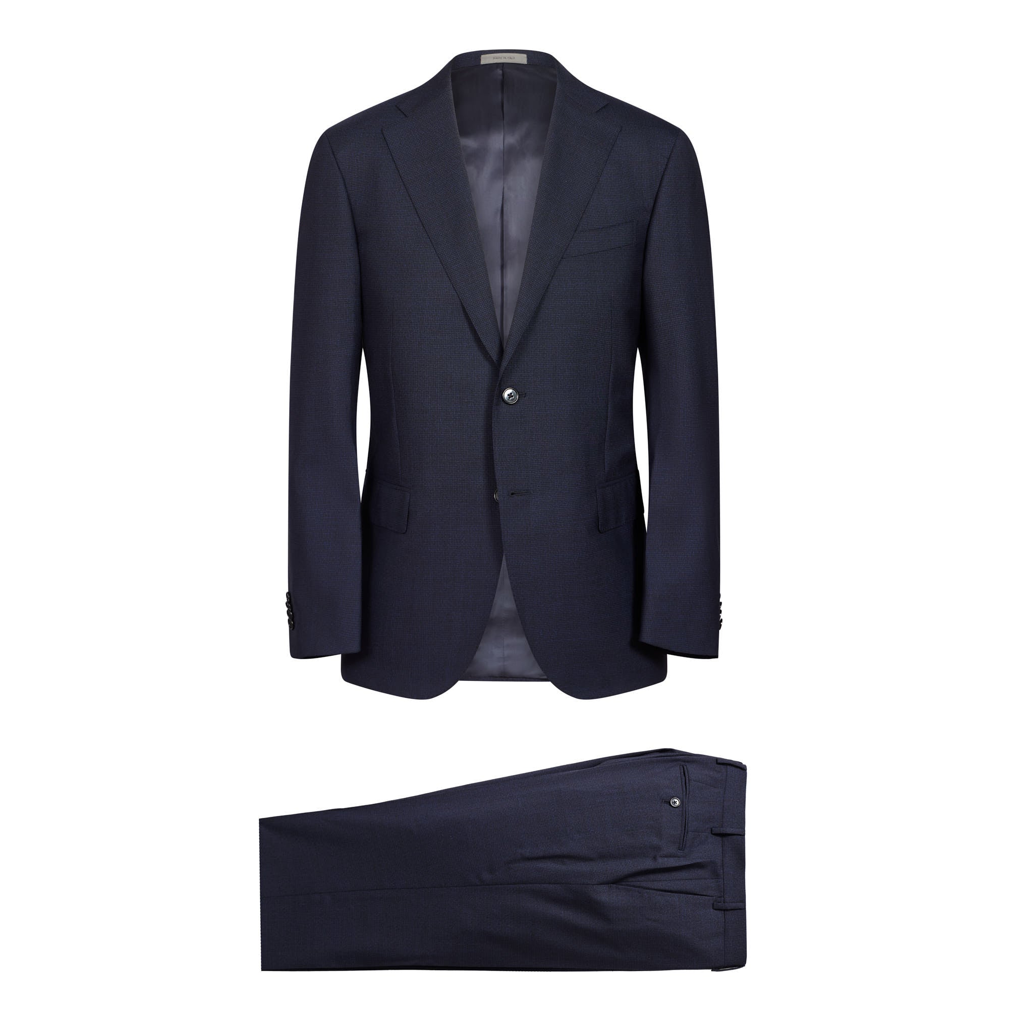 Premium CORNELIANI Leader Wool Suit for Men - Navy Blue Business Attire - Perfect for Office, Weddings & Formal Events