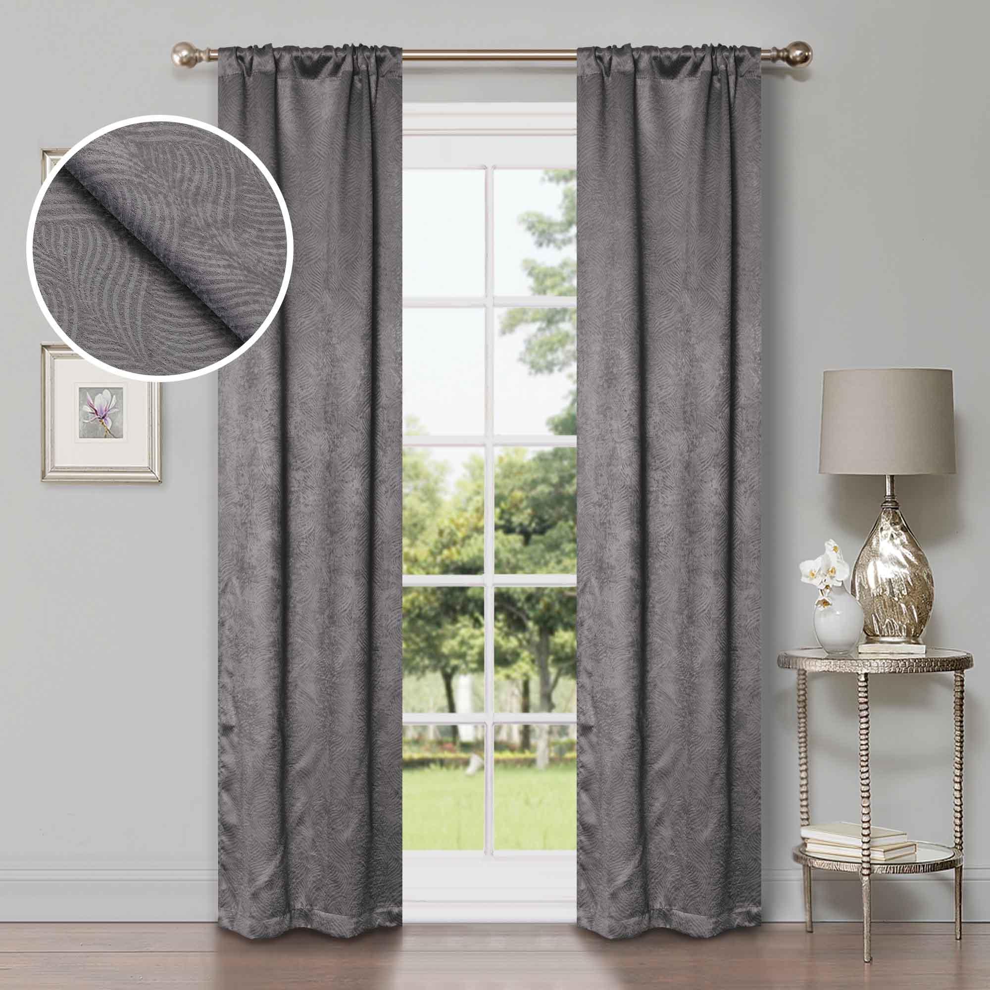 Waverly Thermal Blackout Grommet Curtain Panel Set - 26 Inch Width - Energy Efficient Room Darkening Window Treatment for Bedroom & Living Room