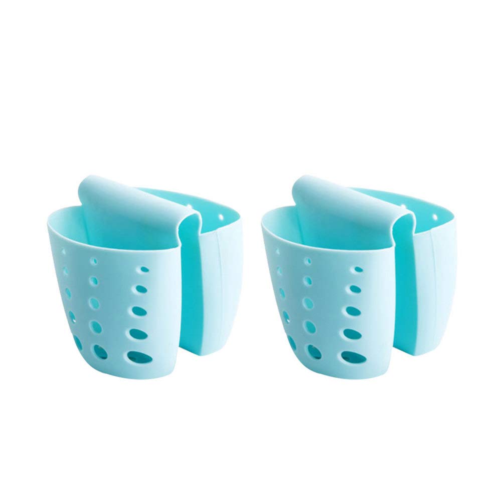 TOPBATHY 2-Pack Non-Slip Hanging Kitchen Organizer Rack - Bathroom & Sink Storage Basket for Sponges, Soap, and Utensils - Space Saving Faucet Mount Drying Rack for Kitchen Sink Accessories (Perfect for Small Spaces & Clutter-Free Organization)