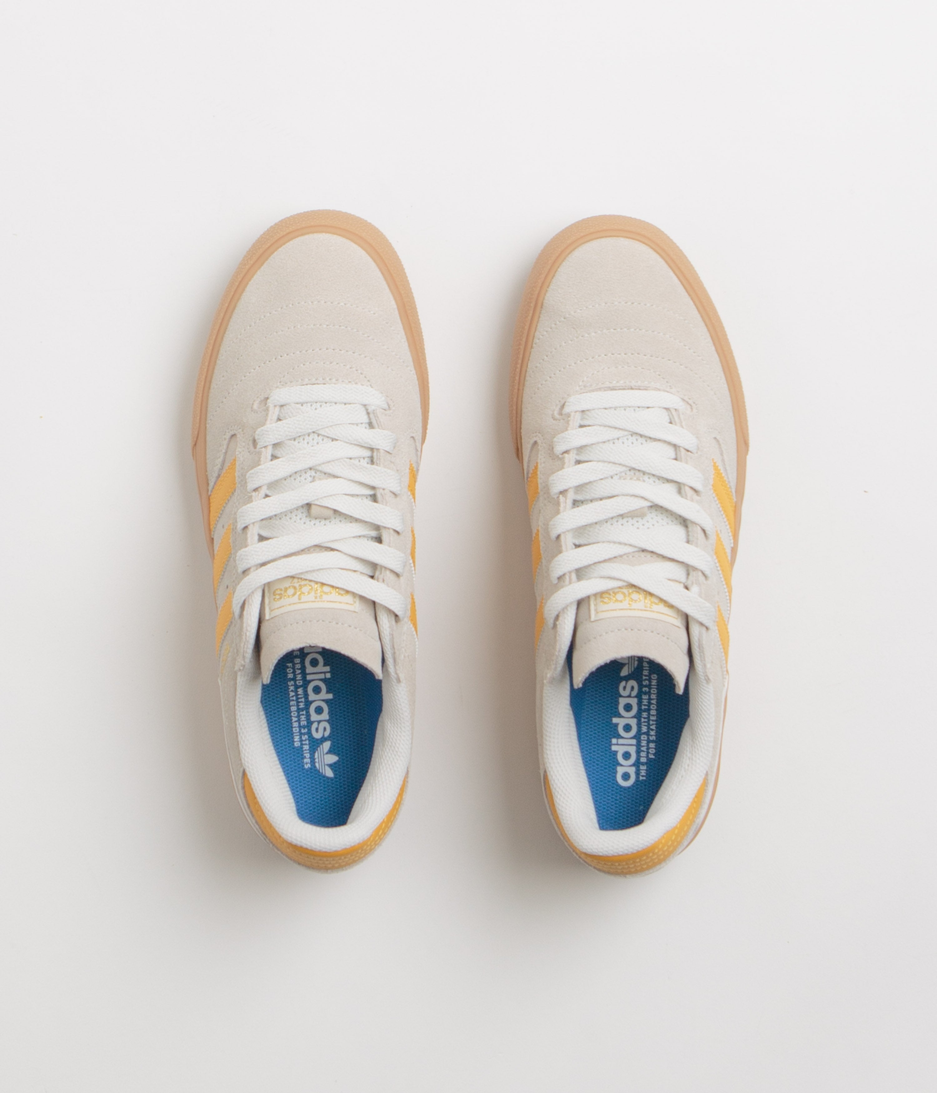 Adidas Busenitz Vulc II Skate Shoes - Crystal White/Preloved Yellow/Gold Metallic - Men's High-Performance Skateboarding Sneakers for Street Style & Urban Fashion