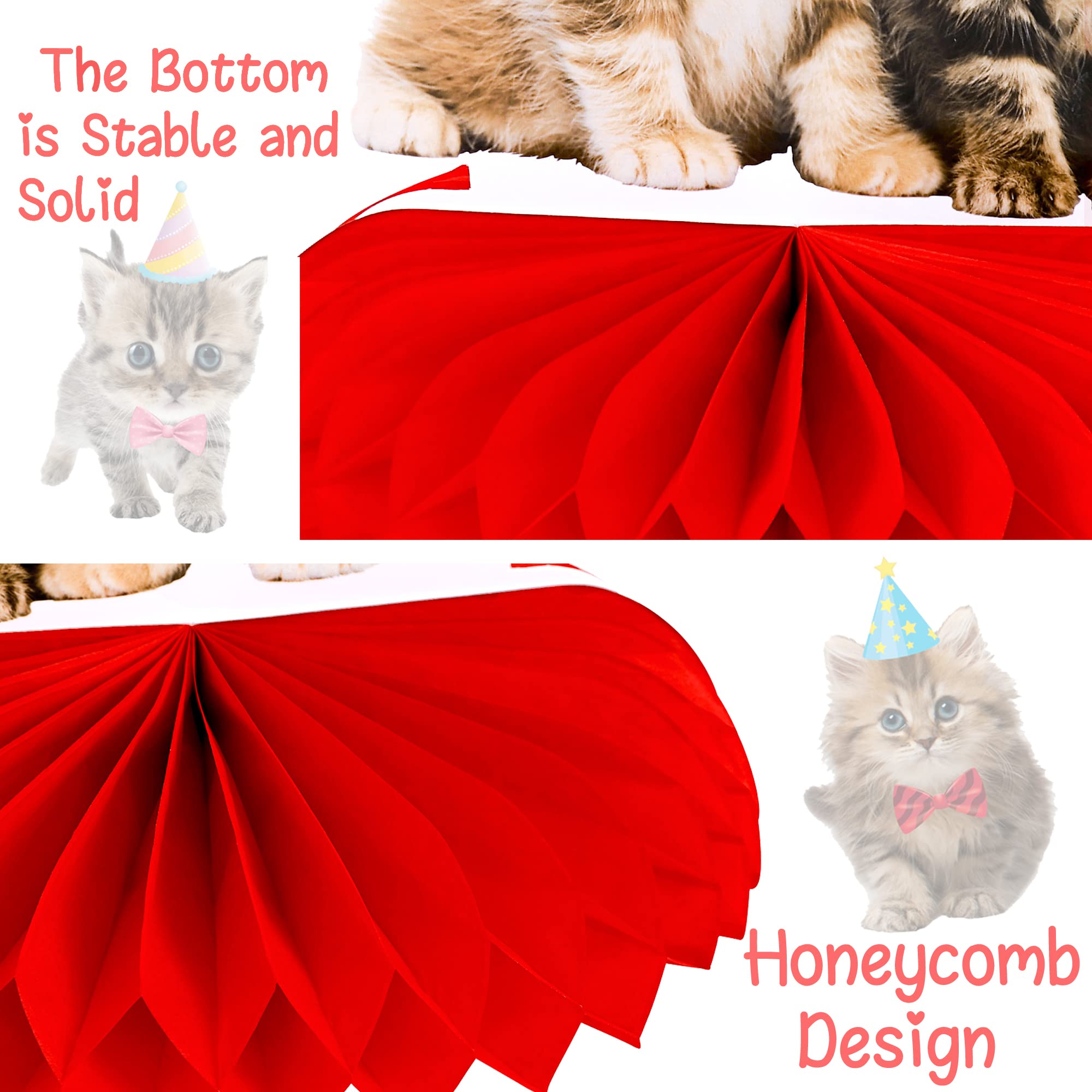 11Pcs Honeycomb Cat-Themed Party Decorations - Pet Birthday Centerpieces for Tables, Baby Shower & Kids Party Supplies | Perfect for Kitten Birthday Parties, Cat Lover Events & Themed Celebrations