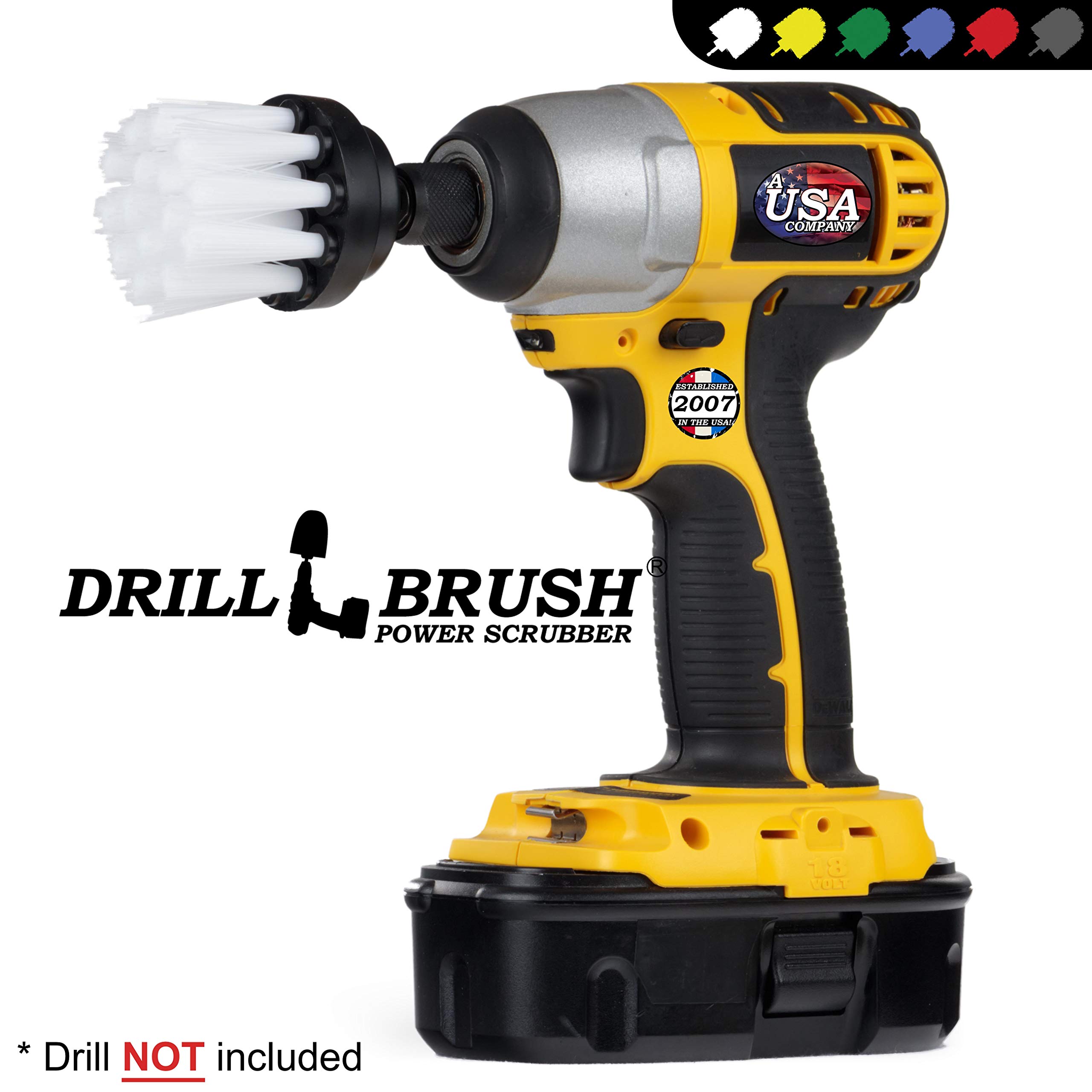 Professional Car Detailing Kit - Heavy Duty Cleaning Brushes for Cars & Trucks | Detailing Brush, Carpet Cleaner, Tire Scrubber & Power Scrub Brush | Complete Auto Interior & Exterior Cleaning Supplies for Men | Perfect for Car Wash, Detailing Service & DIY Auto Care