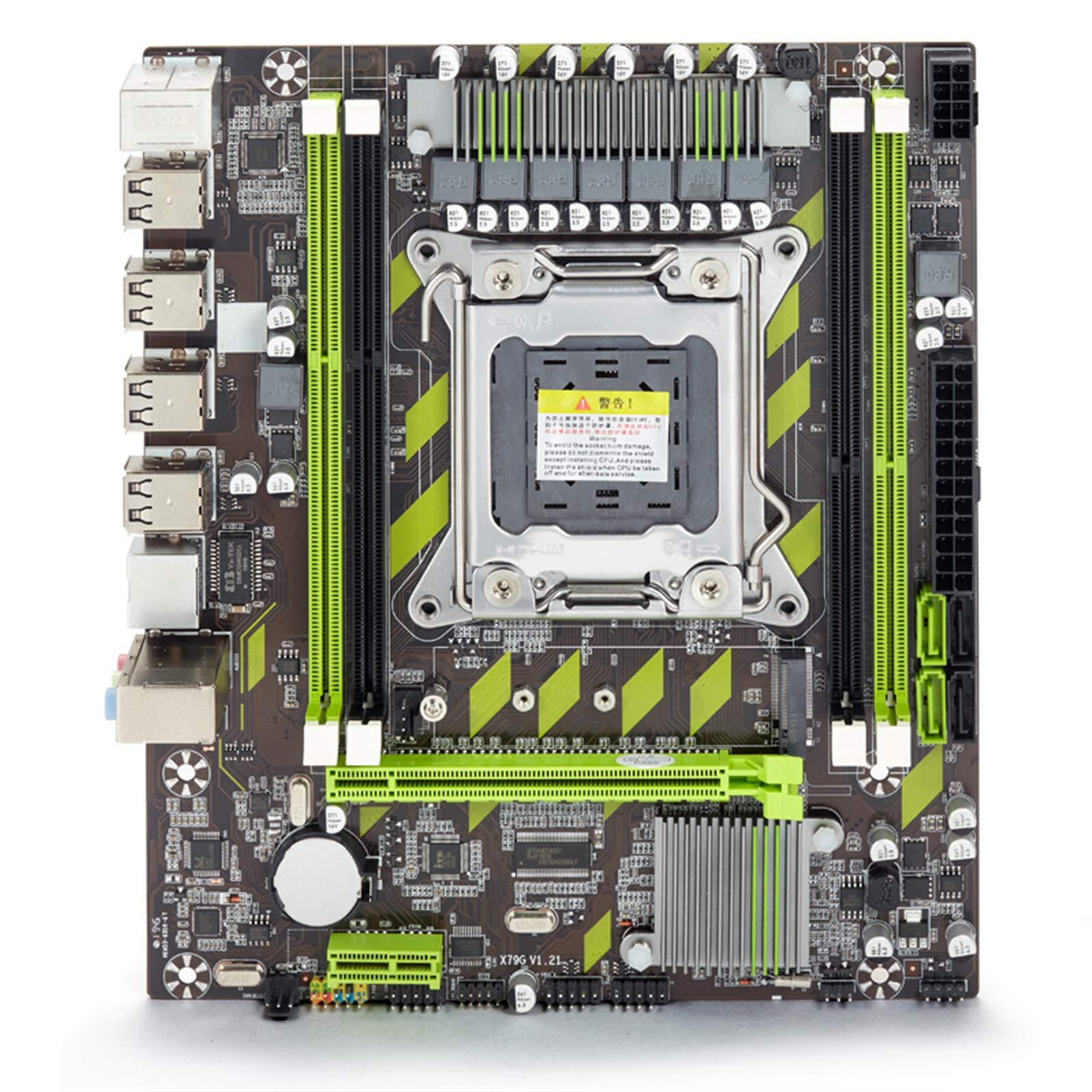 X79 X79G LGA 2011 Motherboard - Supports Xeon E5 Processors, REG ECC Memory, USB 2.0 & SATA 3 (Ideal for Gaming PCs, Workstations & Server Builds)