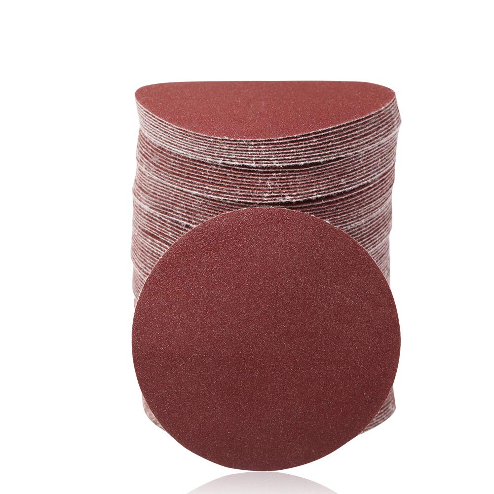 SPEEDWOX 100-Pack 3 Inch Hook and Loop Sanding Discs - 150 Grit Sandpaper for Drill, Grinder & Rotary Tools - No Hole - Perfect for Woodworking, Metal Polishing & DIY Projects