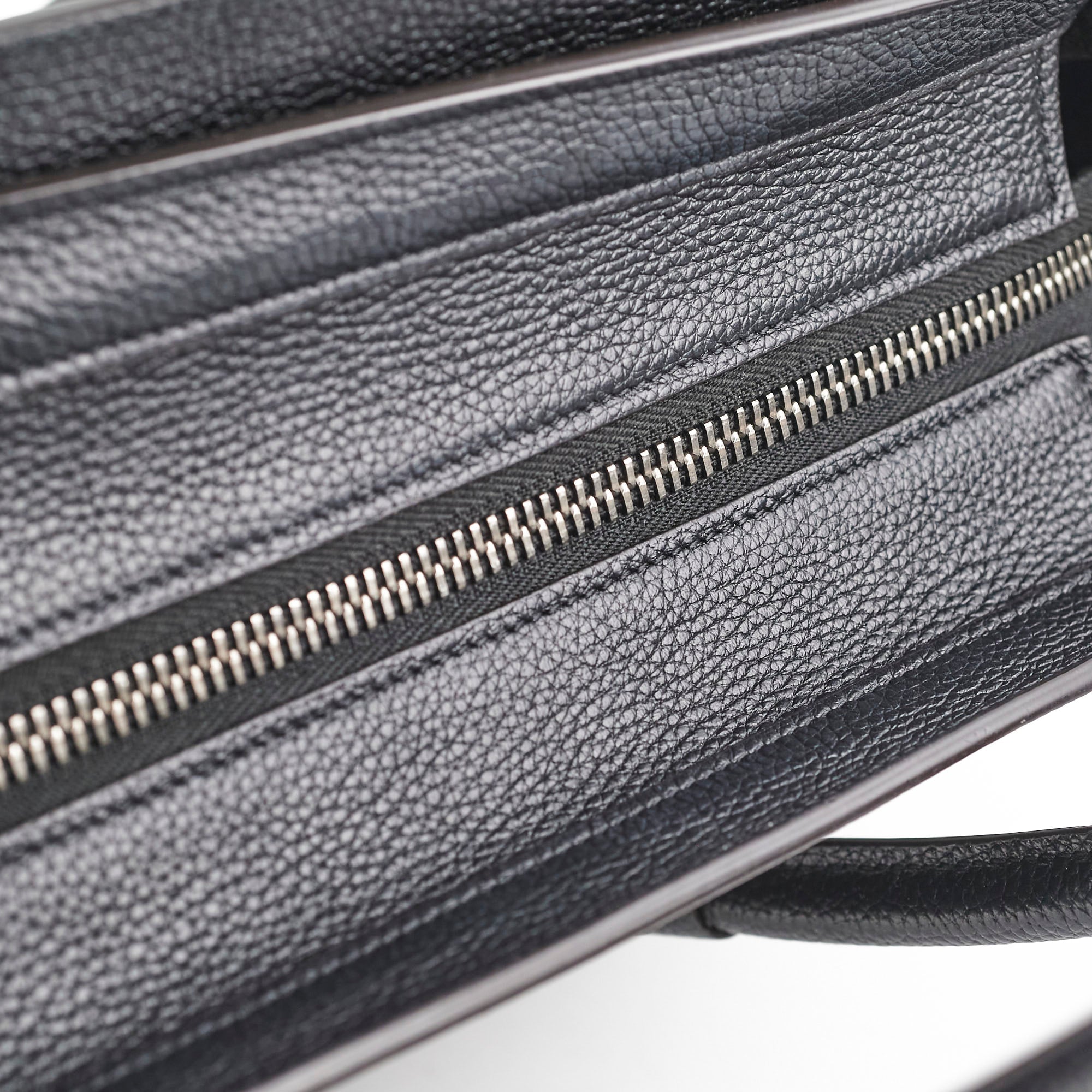 Celine Micro Luggage Bag in Pebbled Leather - Black Crossbody Purse for Women | Perfect for Work, Travel & Everyday Use